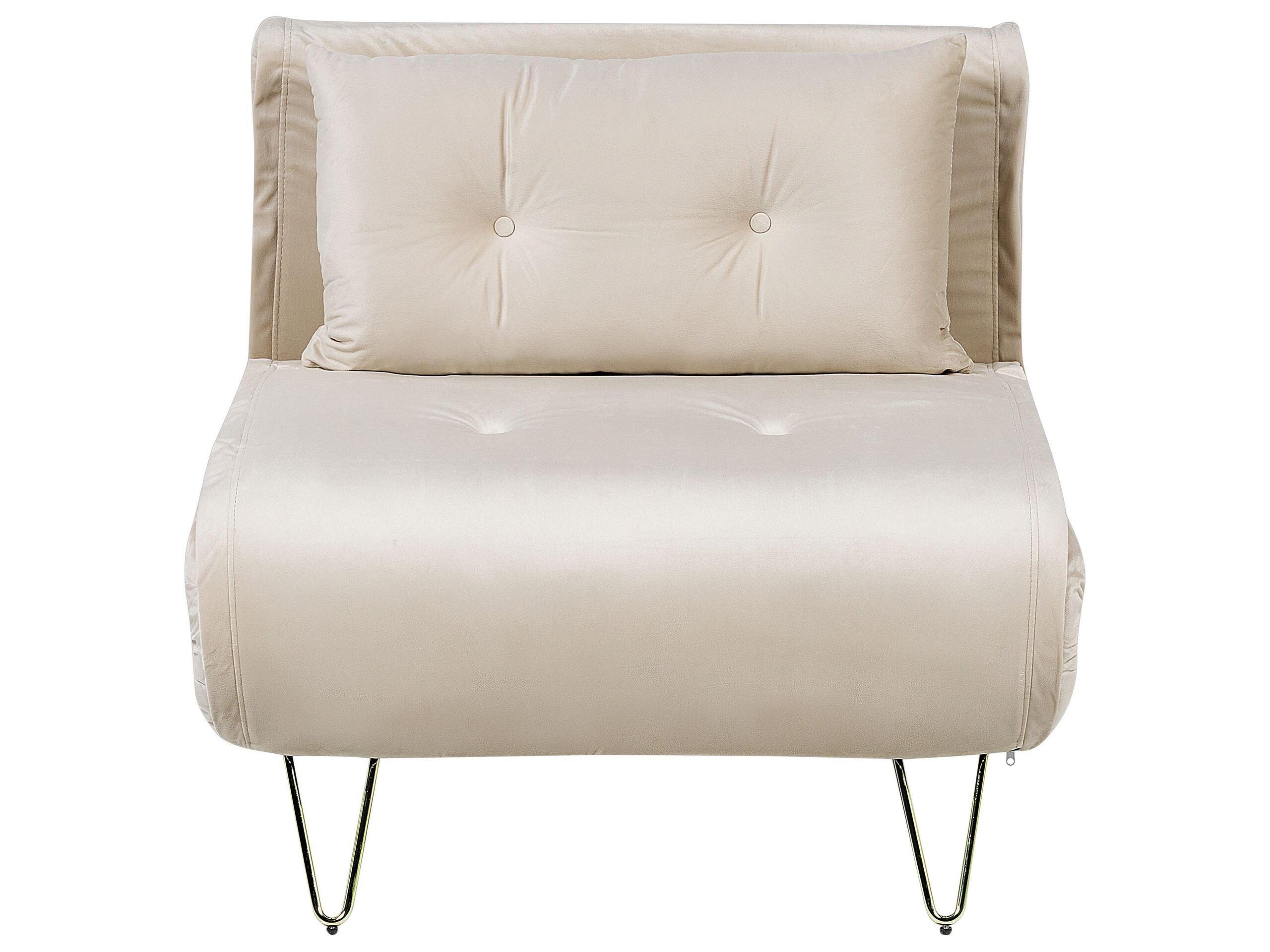 Beliani Schlafsofa aus Samtstoff Glamourös VESTFOLD
