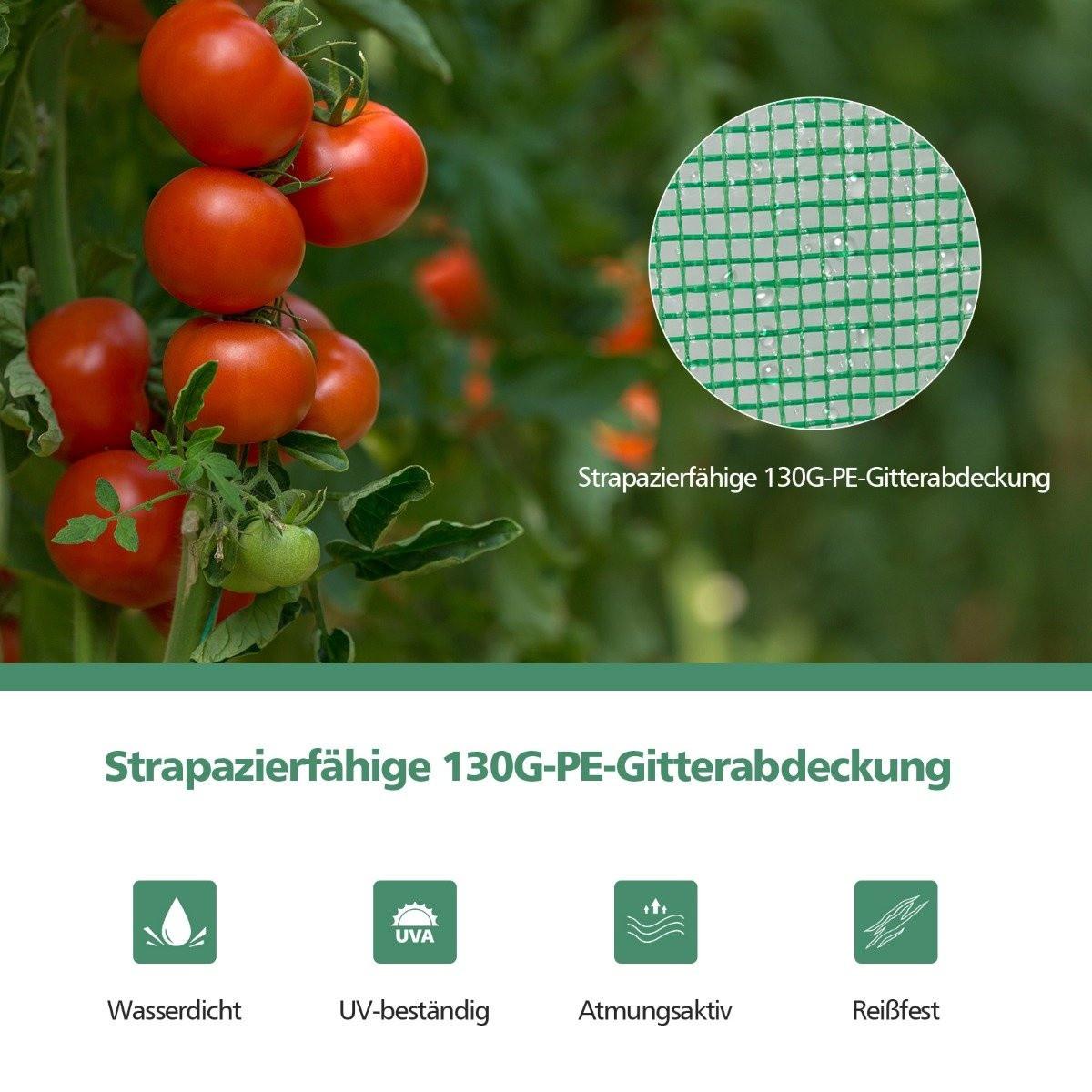 Northix Gartengewächshaus Begehbares Gartengewächshaus Grün