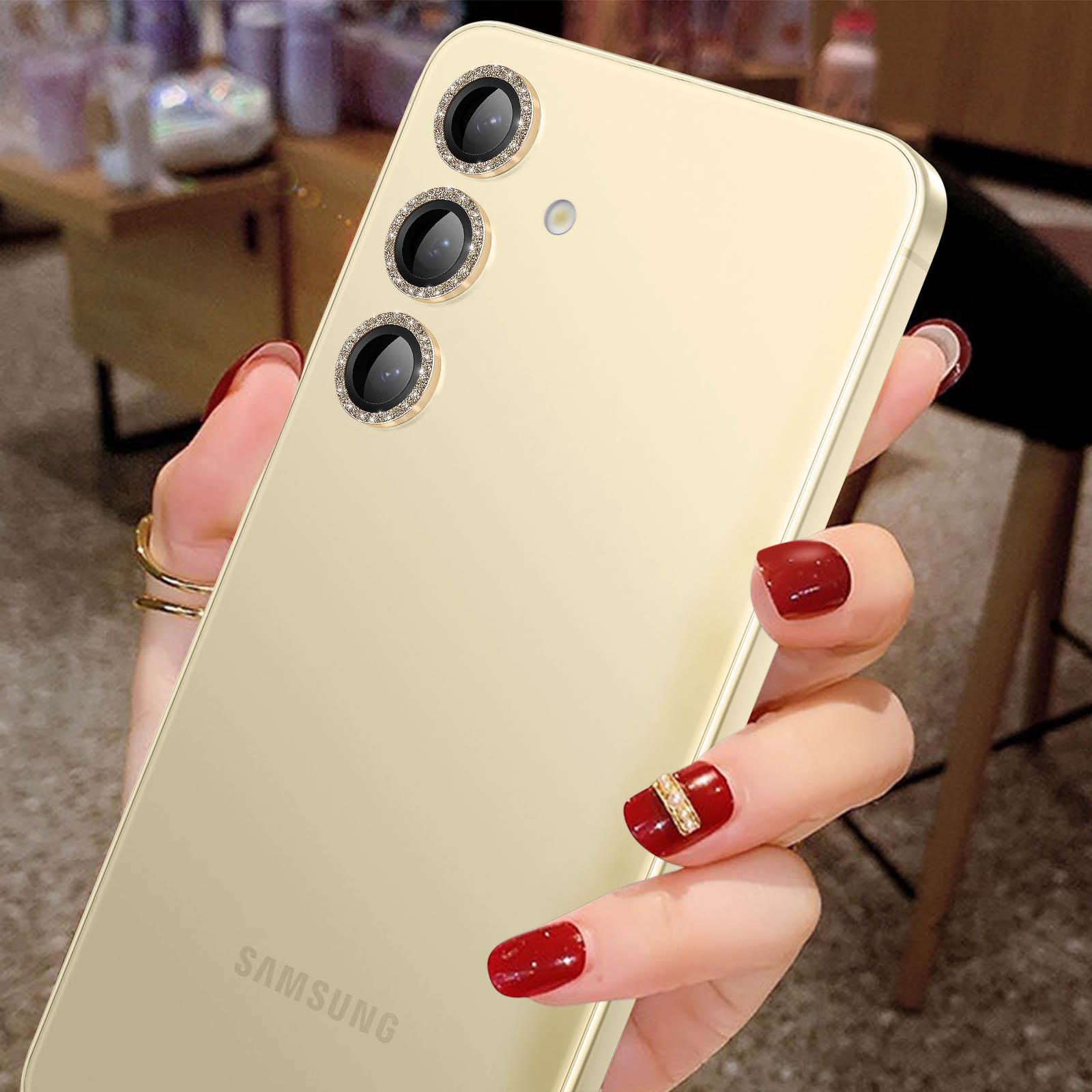 Avizar Kameraschutz Galaxy S24 Glitter Gold