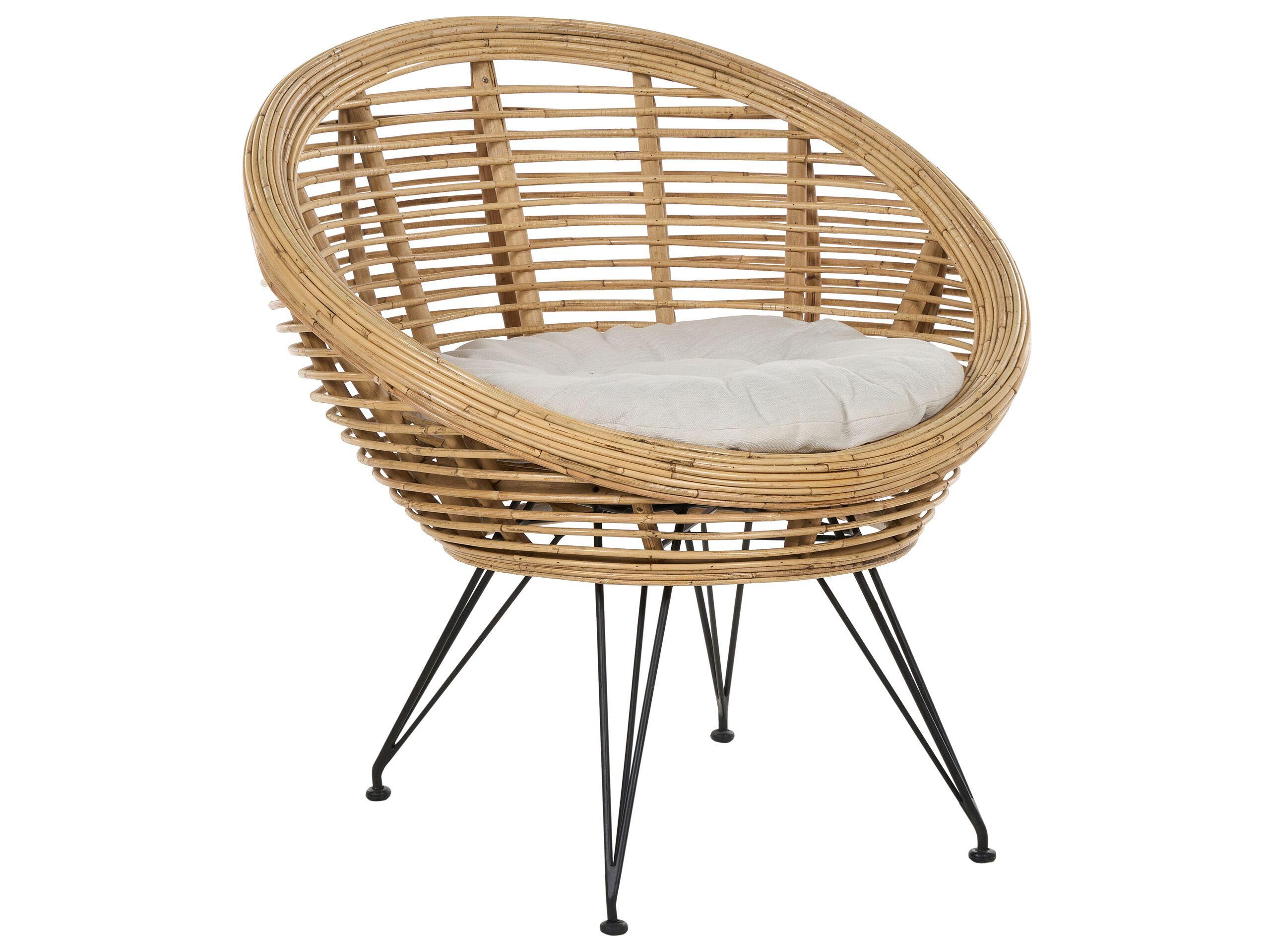 Beliani Garten Lounge aus Rattan Boho MARATEA