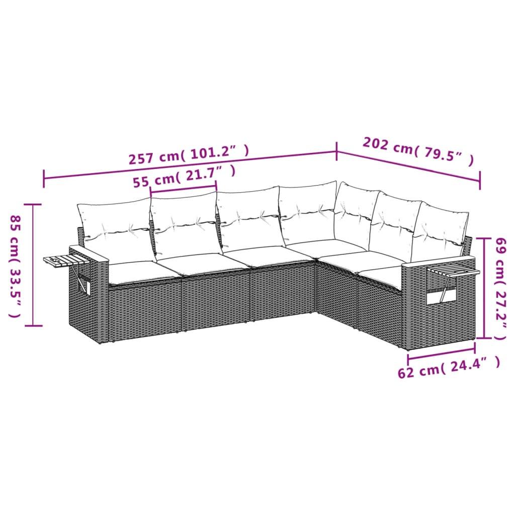 VidaXL Garten sofagarnitur poly-rattan