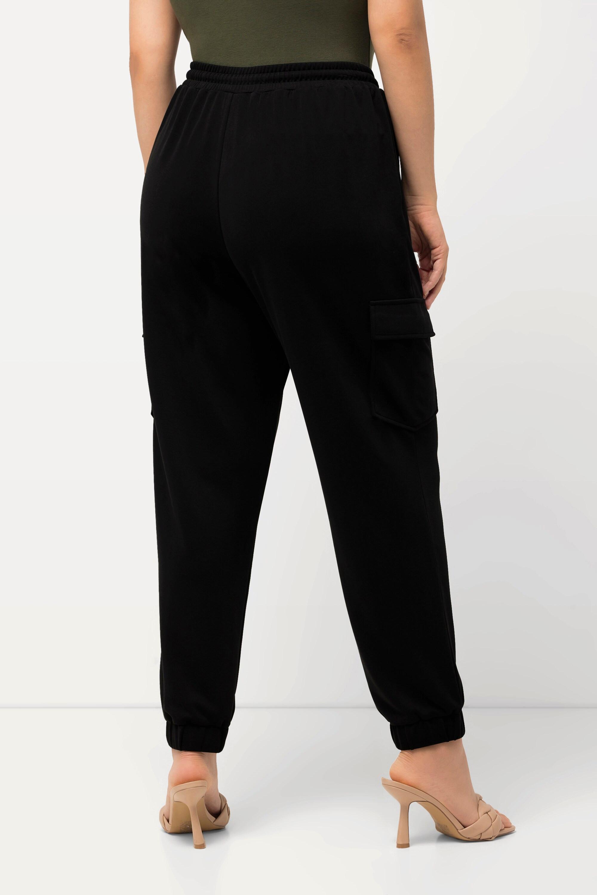 Ulla Popken Parachute Sweathose Weites Bein Elastiksaum