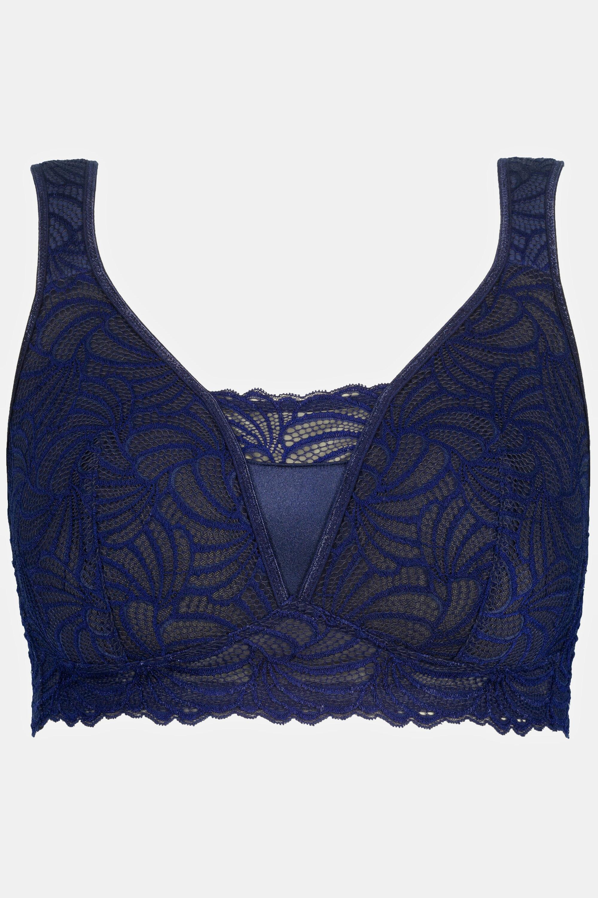 Ulla Popken Bralette, Spitze, ohne Bügel, Cup B - F