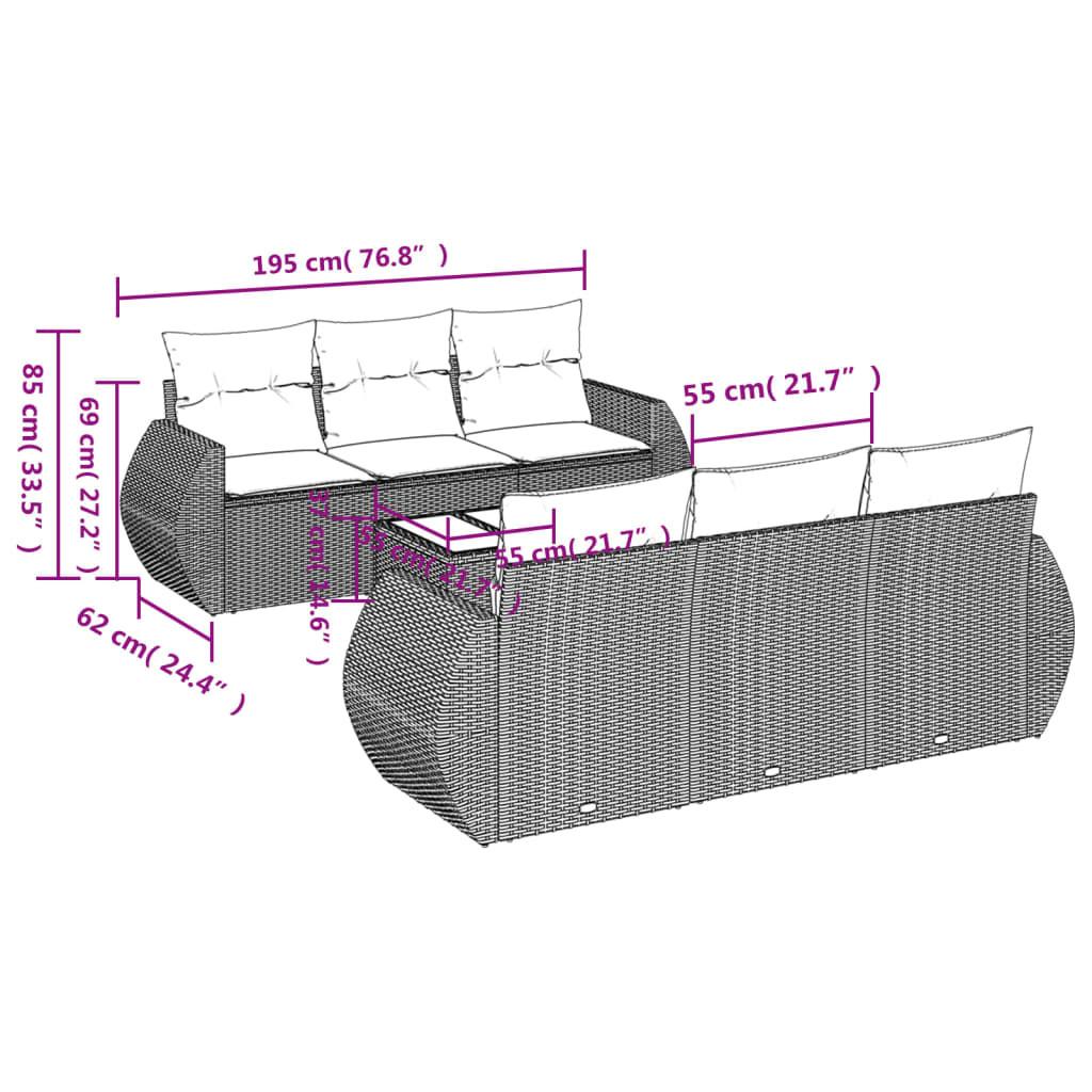 VidaXL Garten sofagarnitur poly-rattan