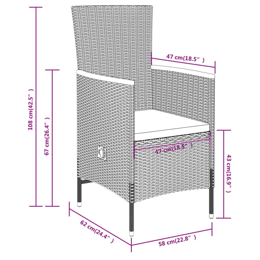 VidaXL Garten essgruppe poly-rattan