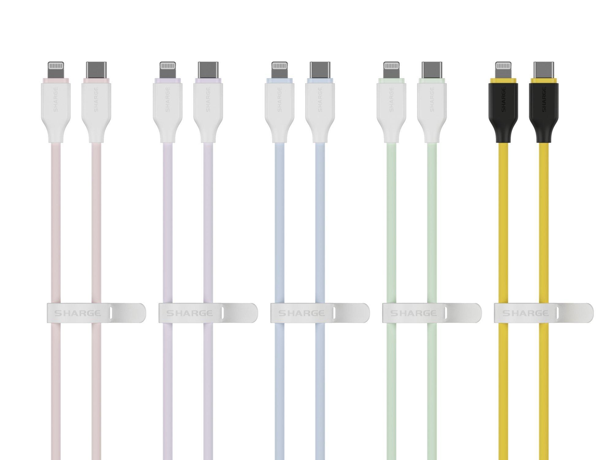 Sharge USB-C auf Lightning Hochelastisches Silikon Kabel