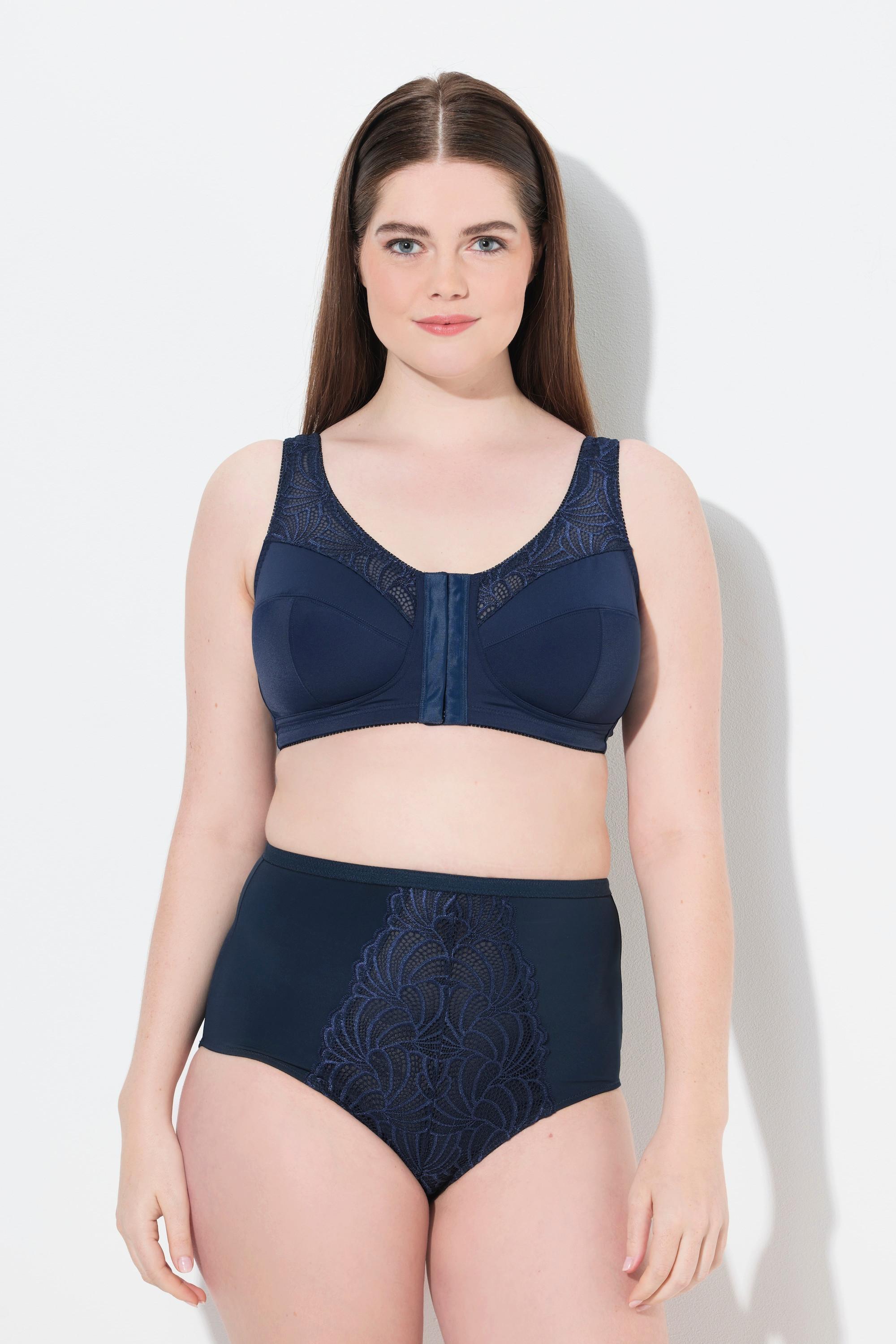 Ulla Popken Entlastungs-BH, Vorderverschluss, ohne Bügel, Cups C - G