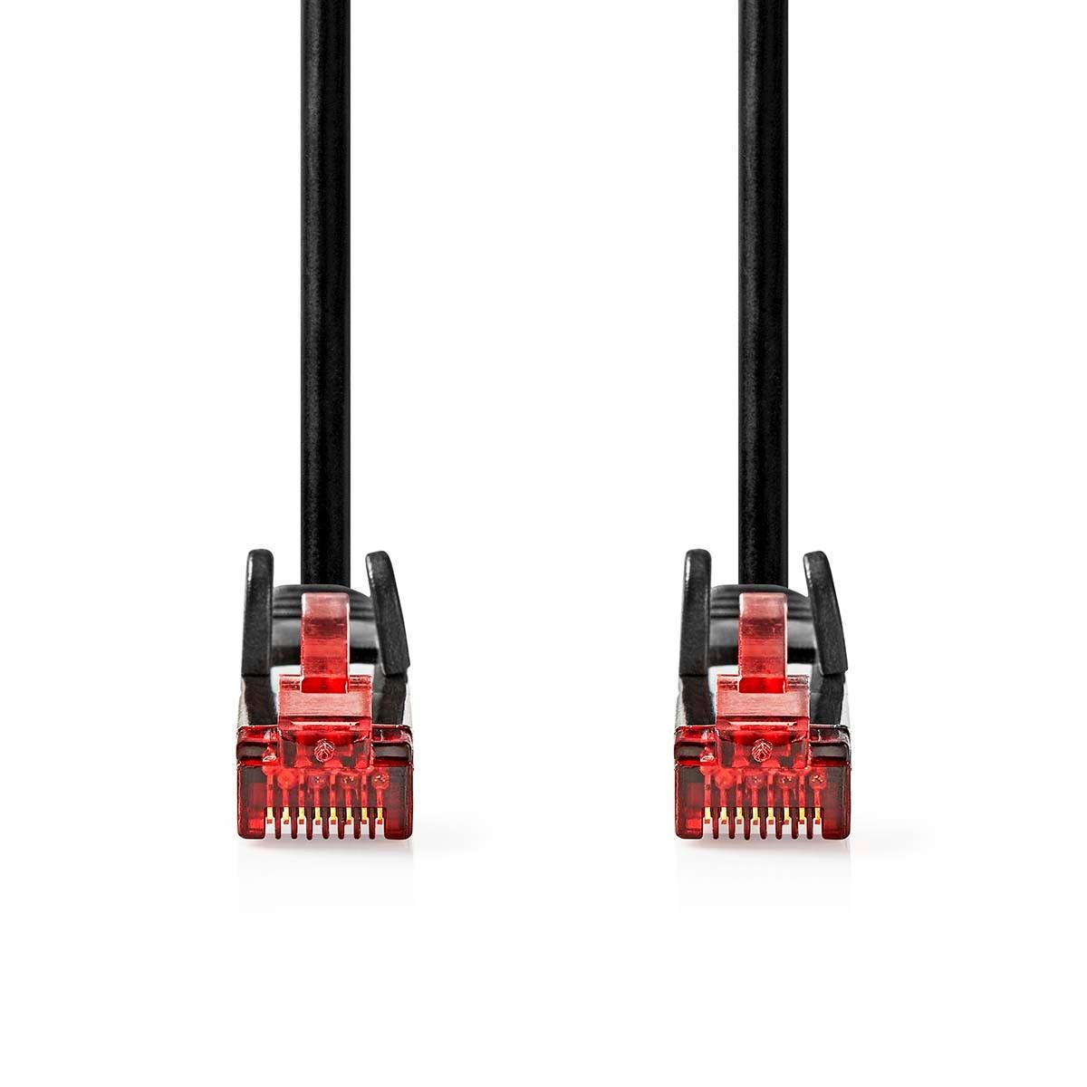 Nedis CAT6 Netzwerkkabel | RJ45 Stecker | RJ45 Stecker | U/UTP | 1,00 m | Rund | PVC | Schwarz | Etikett
