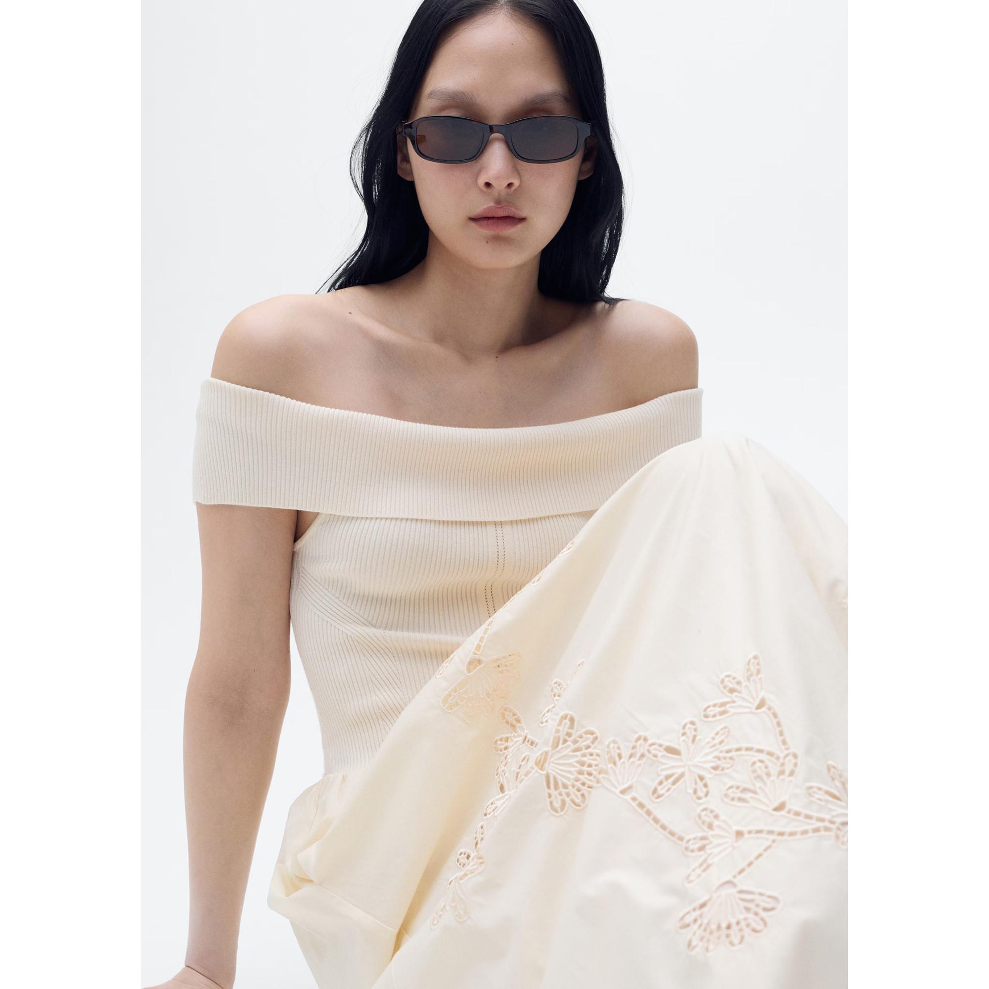 MANGO Tano Strickoberteil A-Linien Kleid