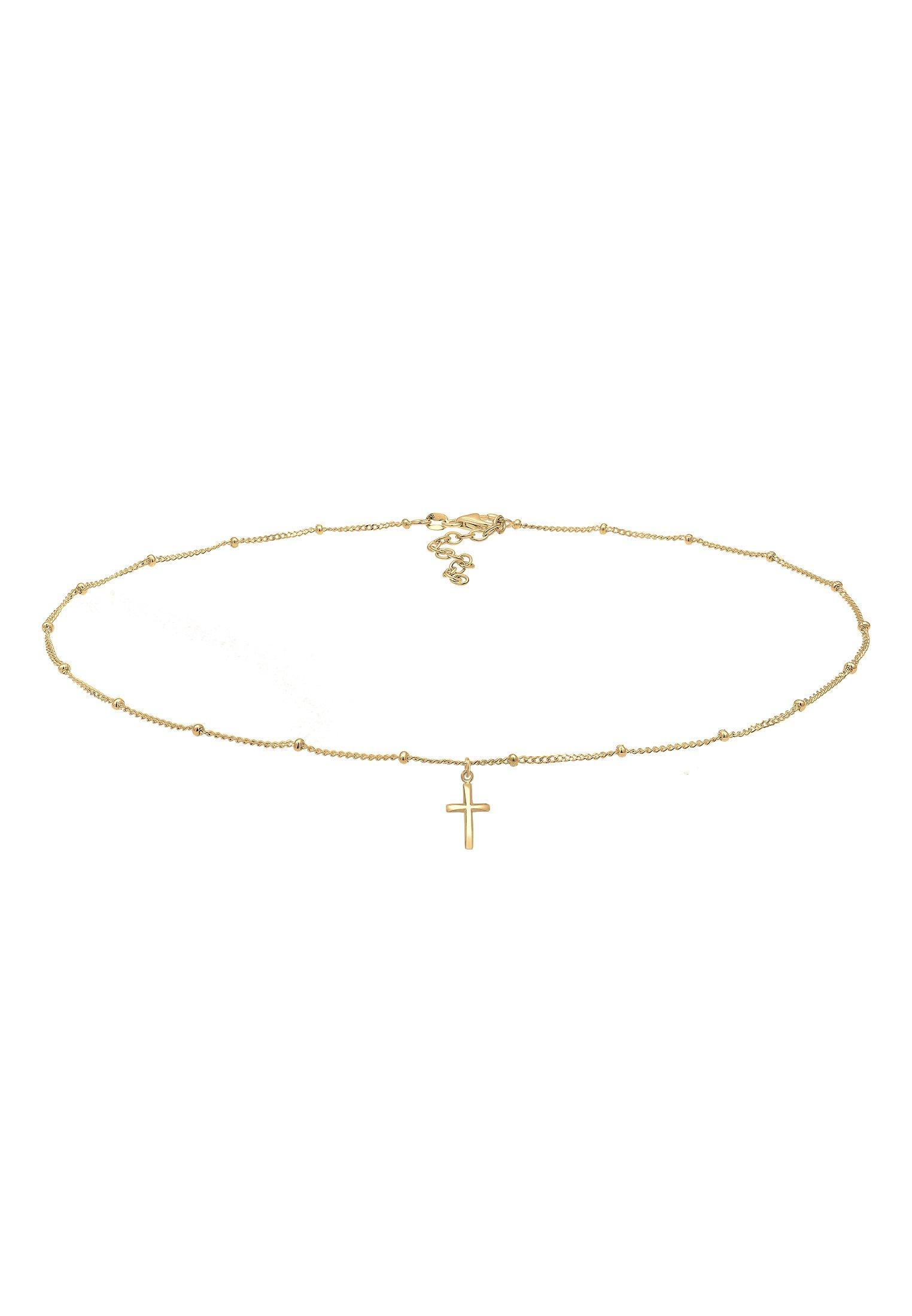 Elli Halskette Choker Kreuz Anhänger