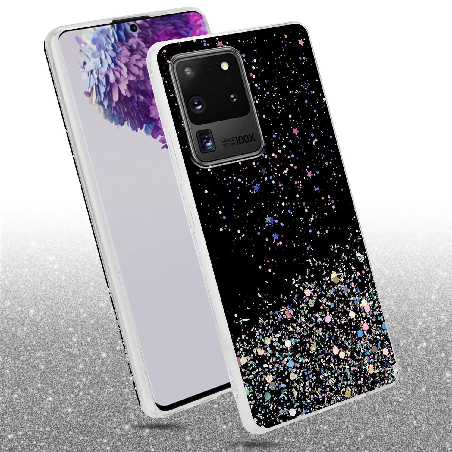 Cadorabo Hülle für Samsung Galaxy S20 ULTRA TPU Silikon mit funkelnden Glitter