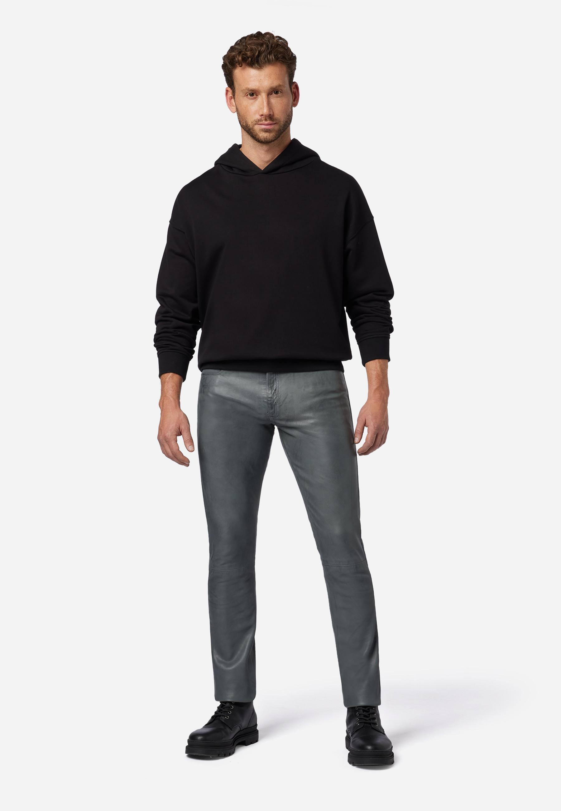 RICANO Slim Fit 5-Pocket Lamm Lederhose