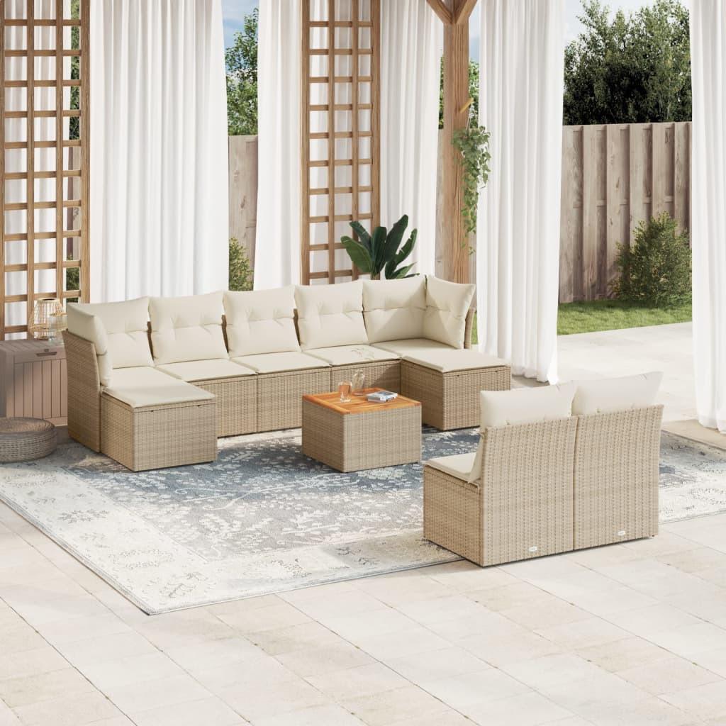 VidaXL Garten sofagarnitur poly-rattan