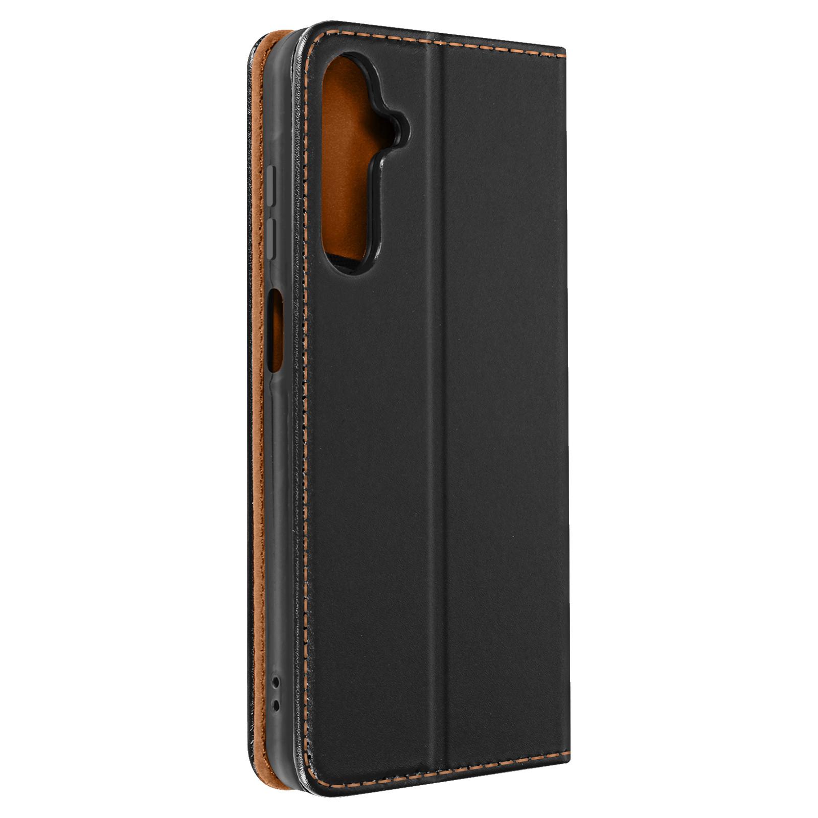 Avizar Samsung Galaxy A25 5G Lederhülle Schwarz