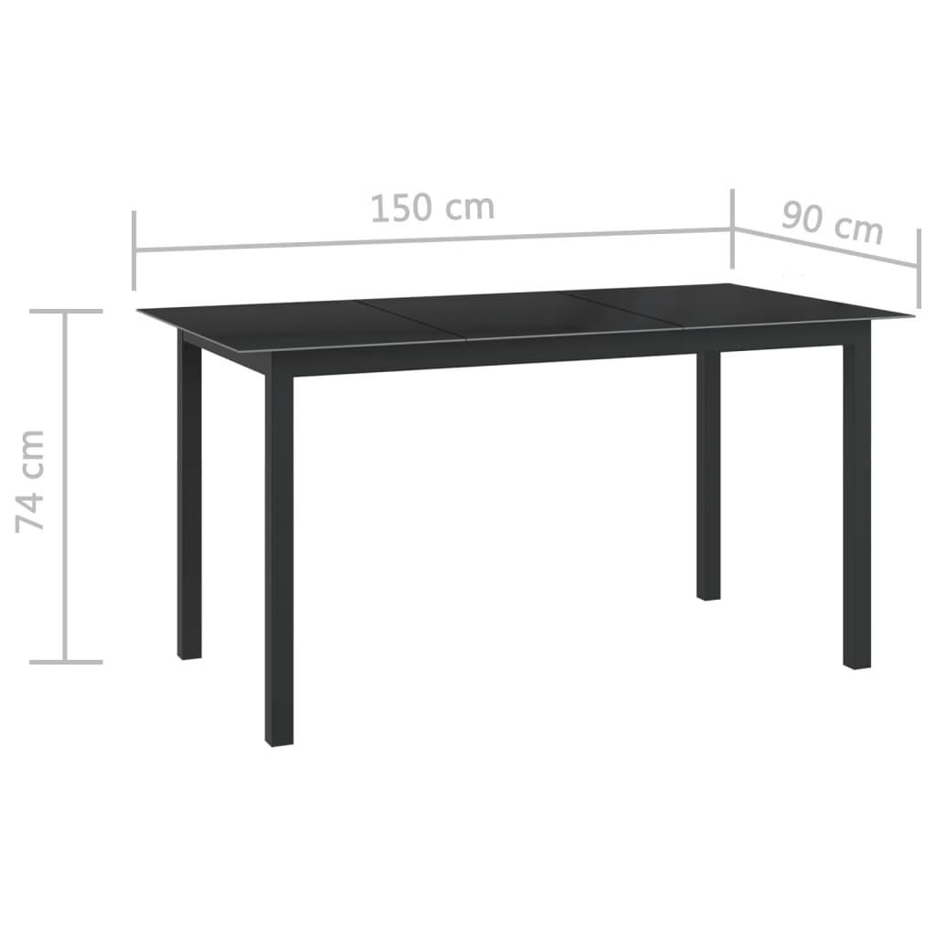 VidaXL Garten-essgruppe aluminium