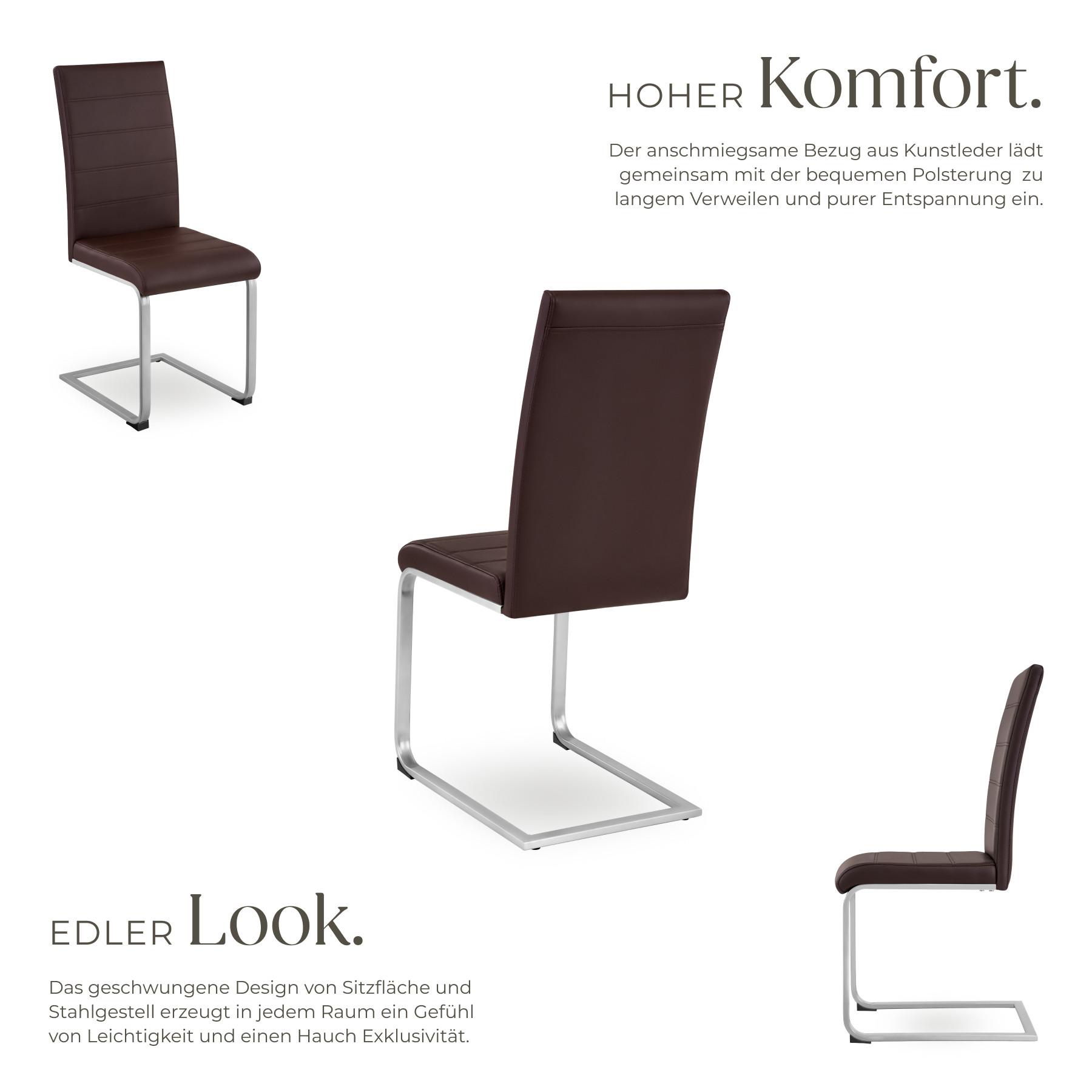 Tectake Esszimmerstühle Schwingstühle