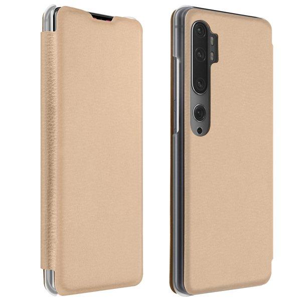 Avizar Book Cover Xiaomi Mi Note 10 Lite Gold