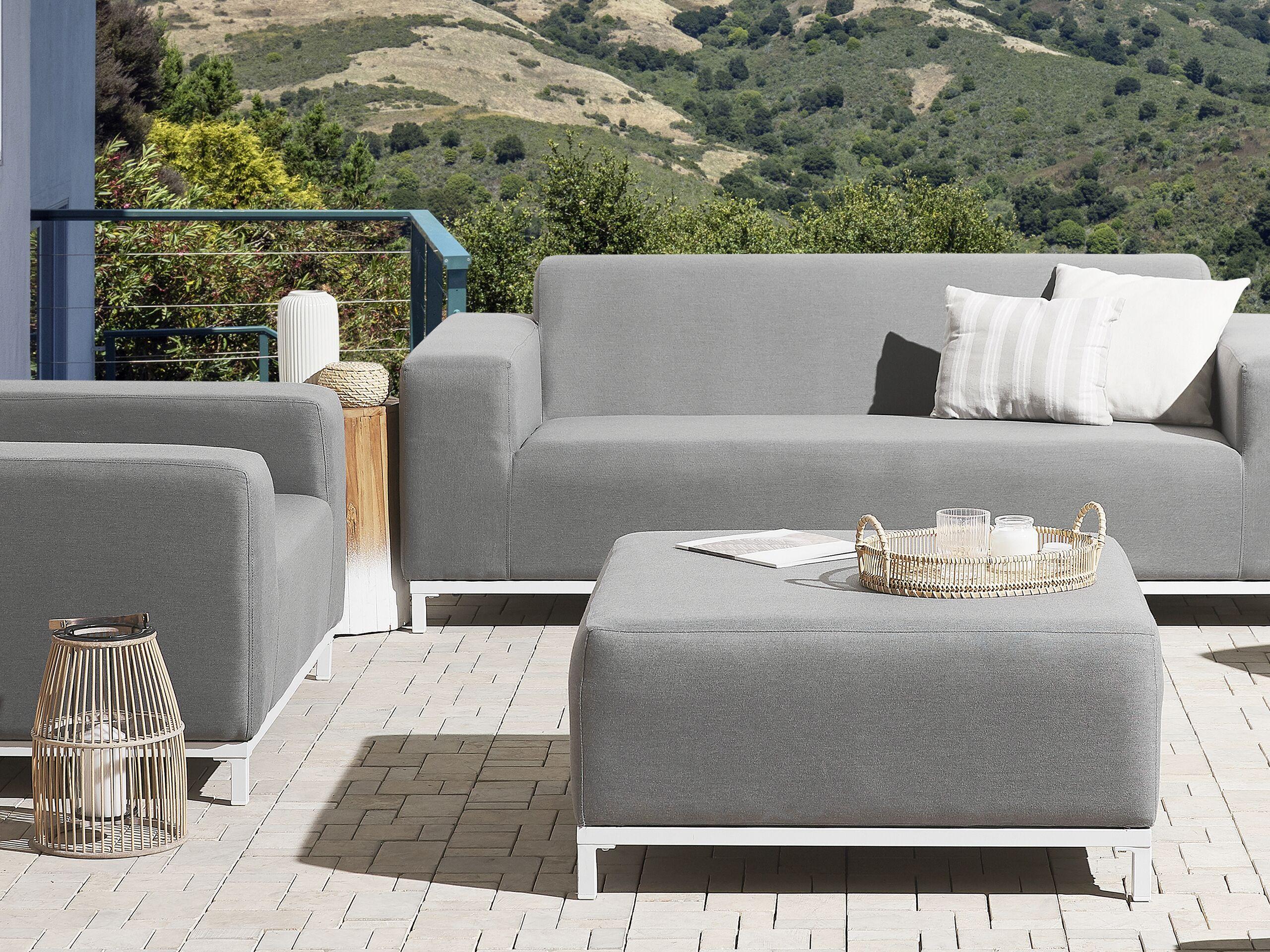 Beliani Ottomane aus Polyester Modern ROVIGO