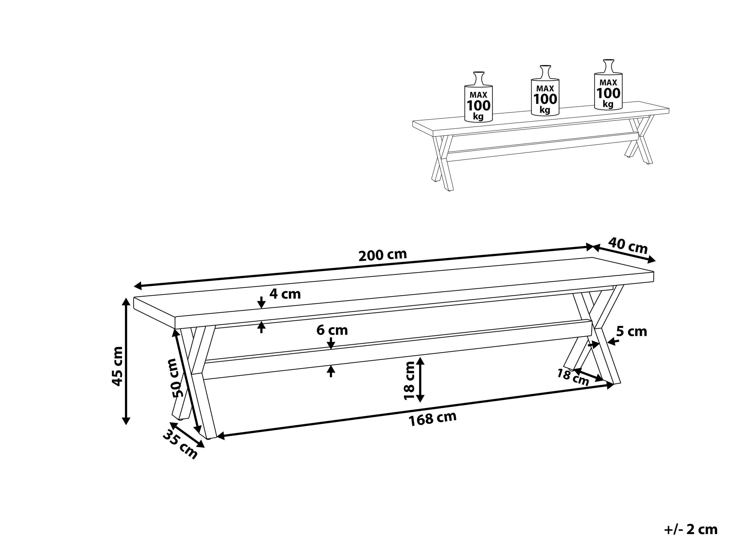 Beliani Gartenbank aus Faserzement Industriell OLBIA