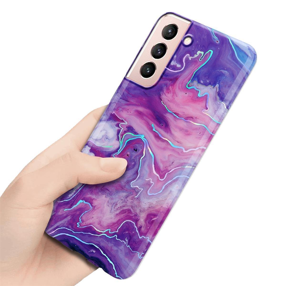 Cadorabo Hülle für Samsung Galaxy S21 5G aus TPU Silikon mit Muster Mosaik