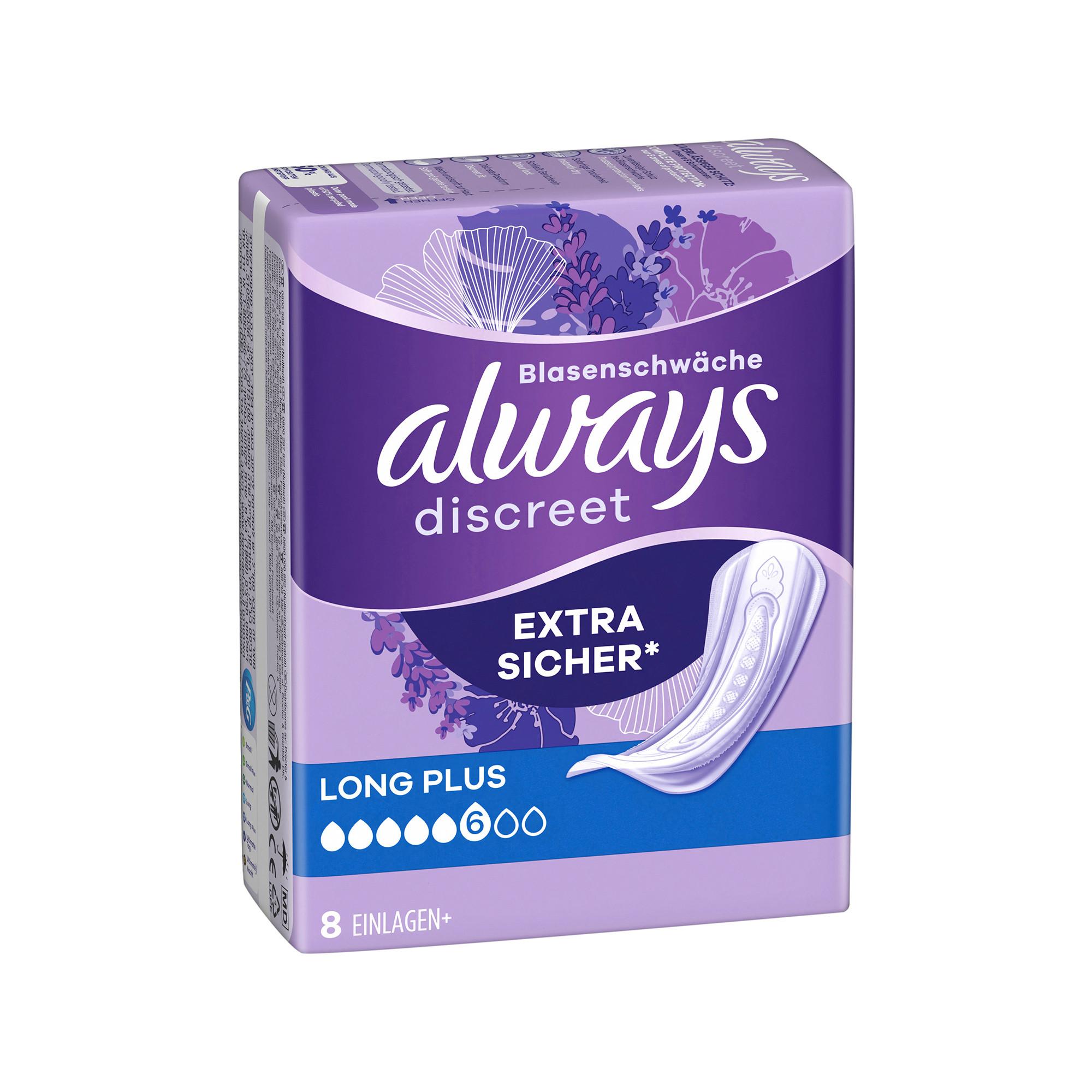 always Discreet Inkontinenzeinlagen Long Plus