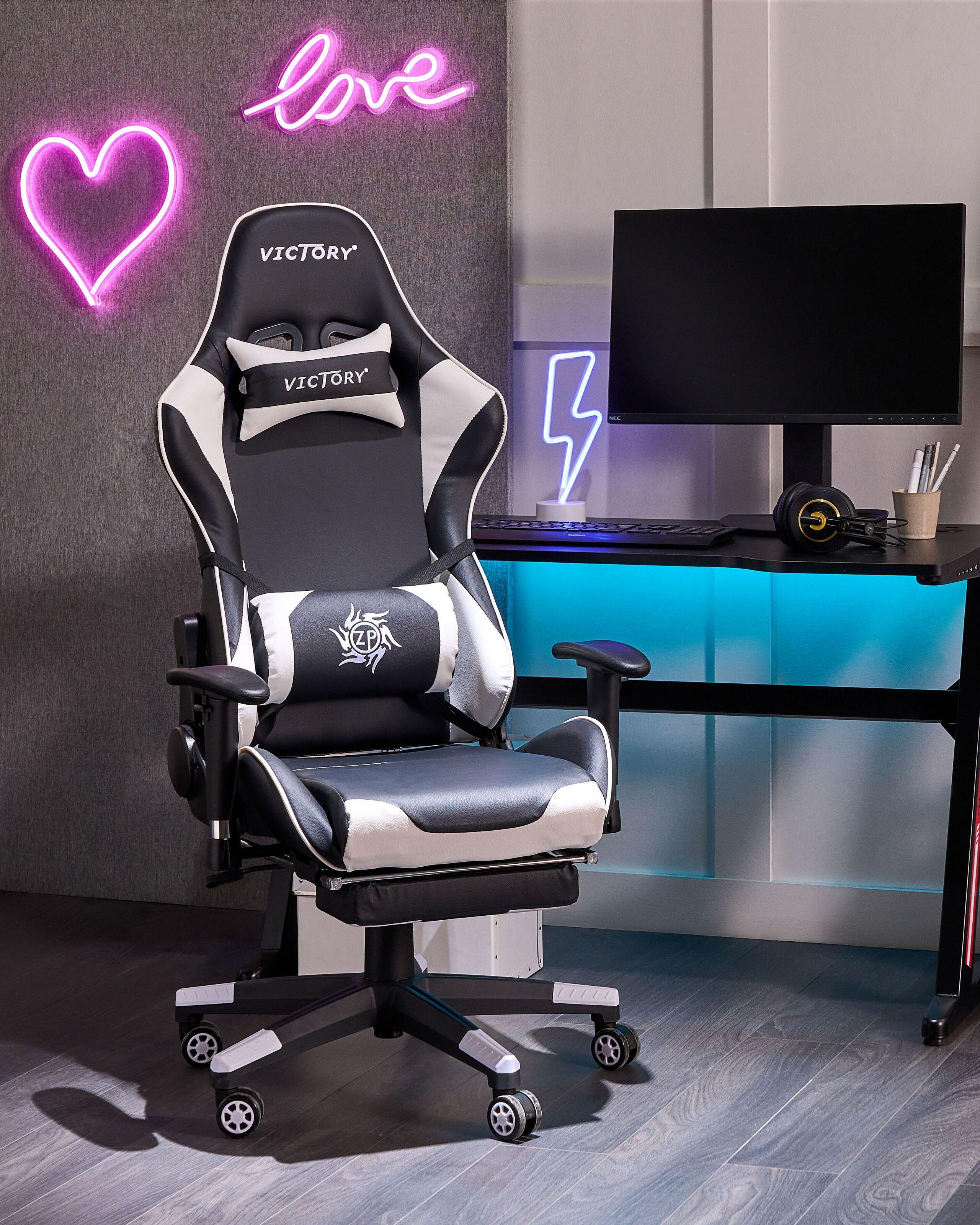 Beliani Gaming Stuhl aus Kunstleder Retro VICTORY