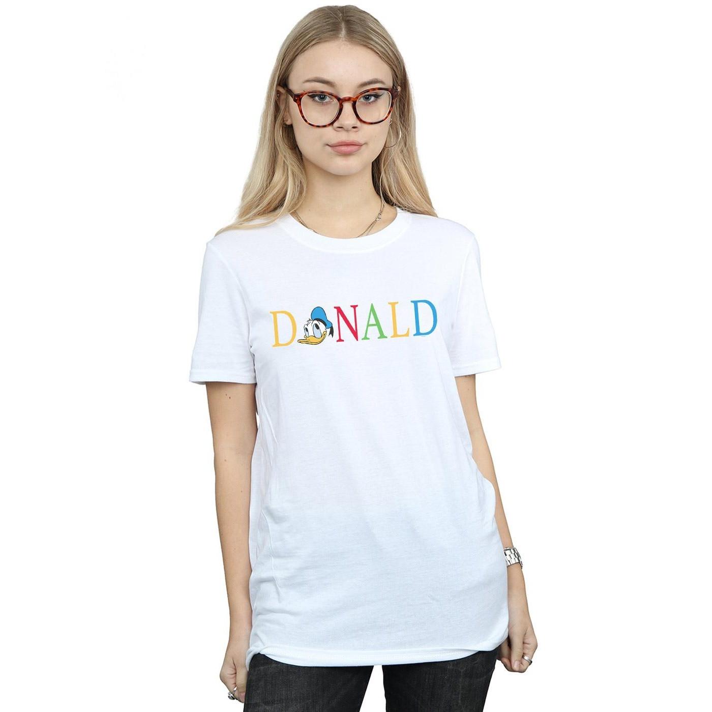 Disney Donald Duck Print Boyfriend T-Shirt