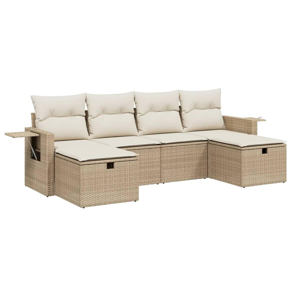 VidaXL Garten sofagarnitur poly-rattan