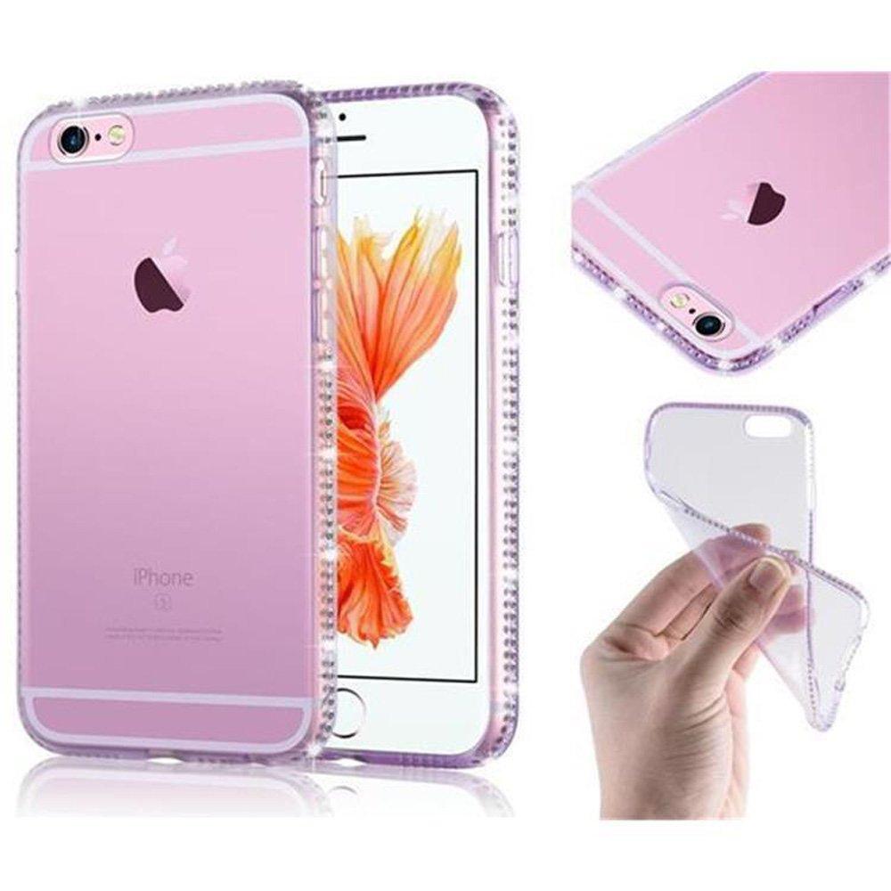 Cadorabo Hülle für Apple iPhone 6 6S TPU Silikon im Strass Design