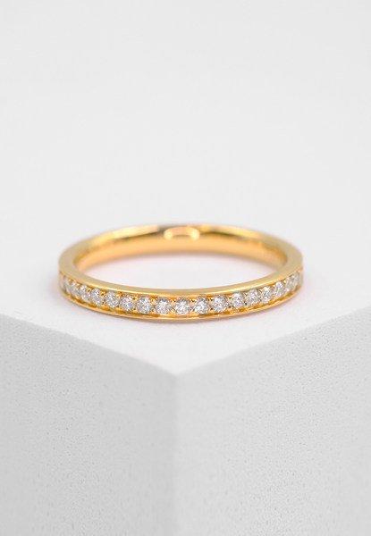 MUAU Schmuck Mémoire Ring Diamant 0.50ct. Gelbgold 750