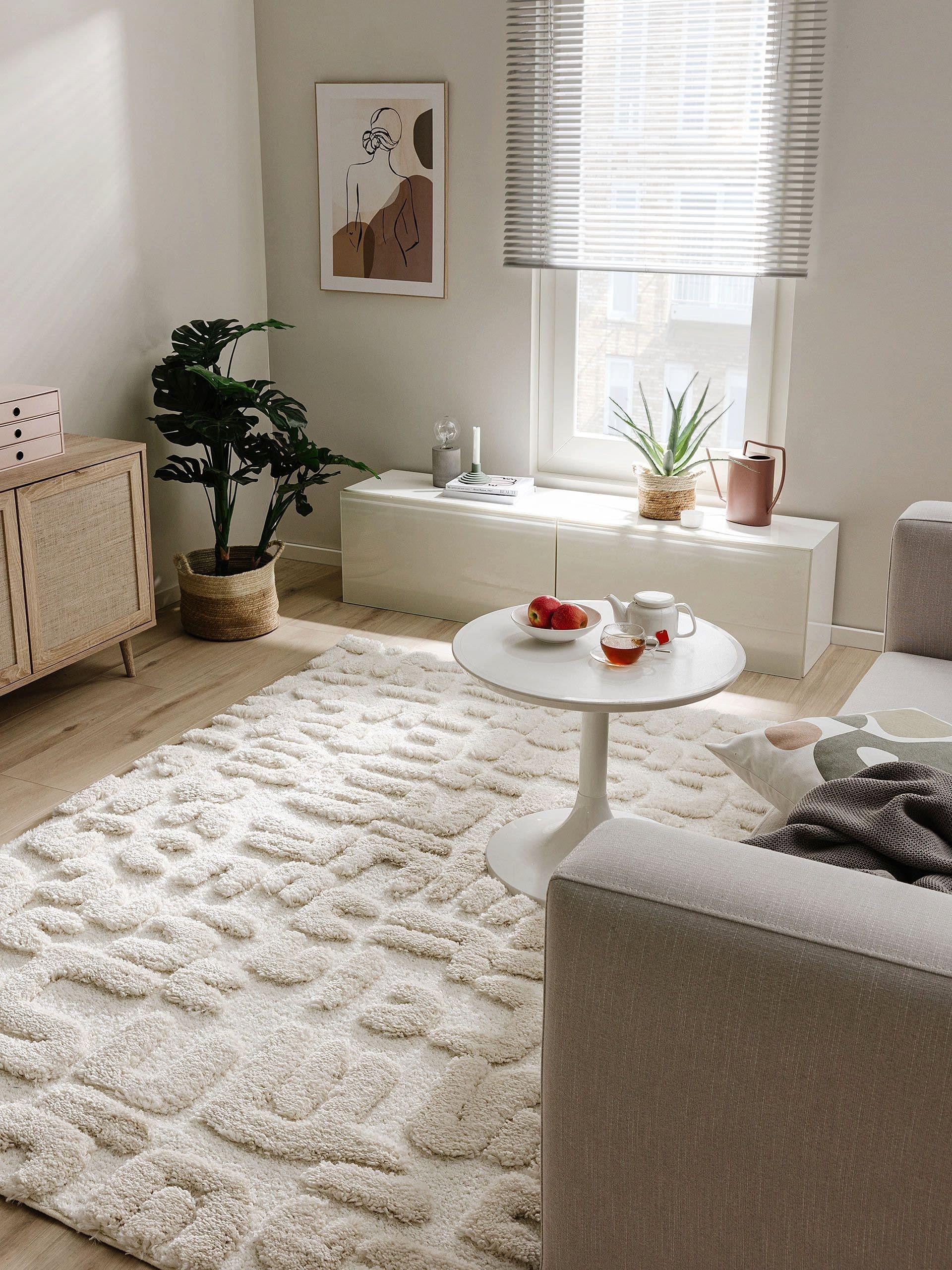 Benuta Hochflorteppich Tibo CreamBeige