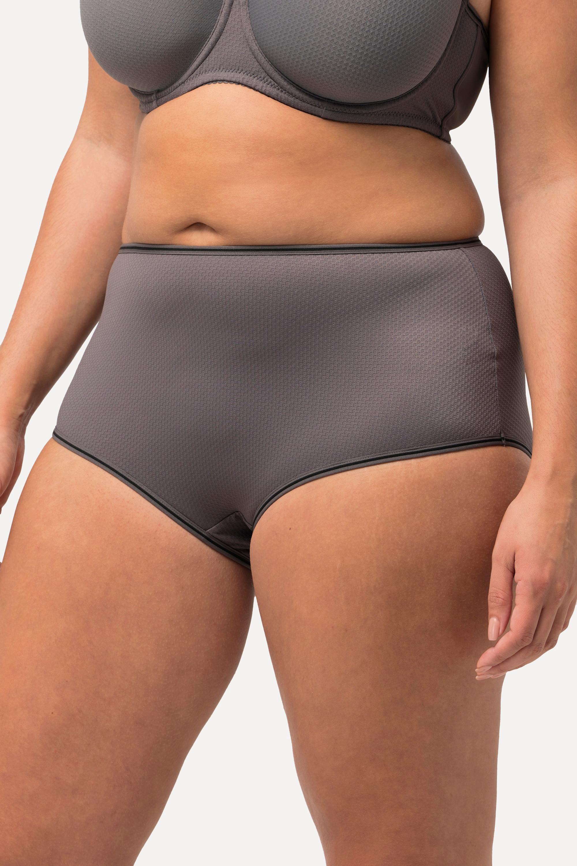 Ulla Popken Midislip, Jacquard-Muster, Streifen