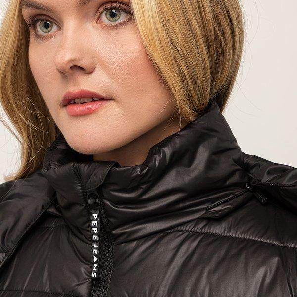 Pepe Jeans London AGNES Midi Mantel, Wattiert