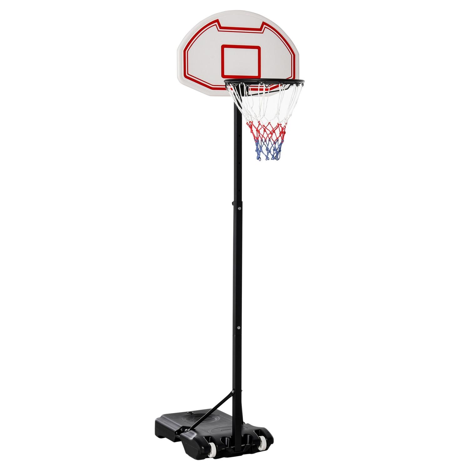 Northio Basketballanlage Kinder Rollbar Höhenverstellbar 194-249Cm Wasserbefüllbar Pe Stahl Schwarz