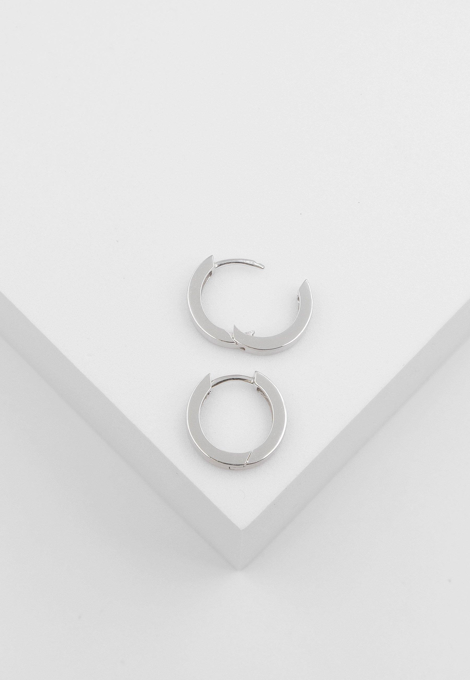 MUAU Schmuck Creolen Weissgold 750, 14mm