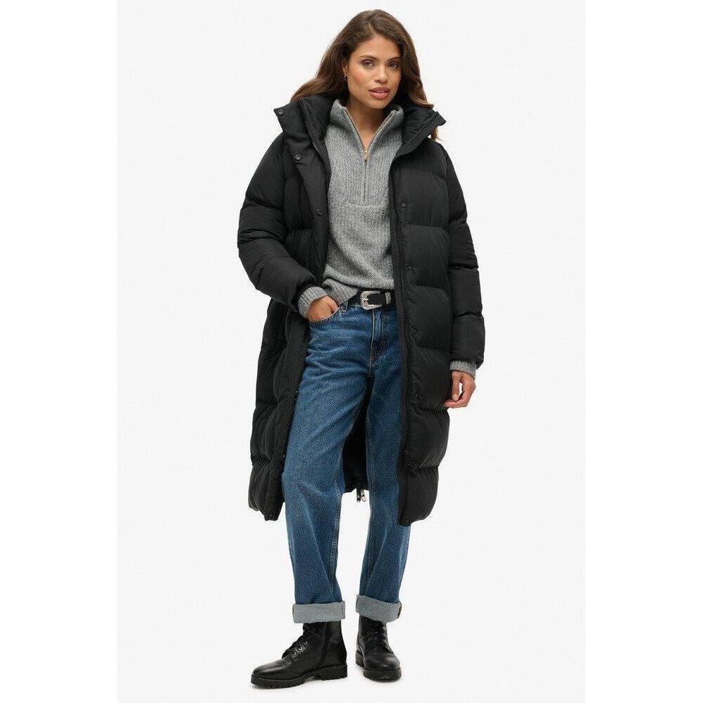 Superdry lange daunenjacke it kapuze, daen