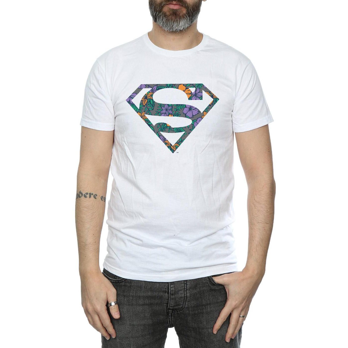 DC COMICS Superman Floral Logo T-Shirt