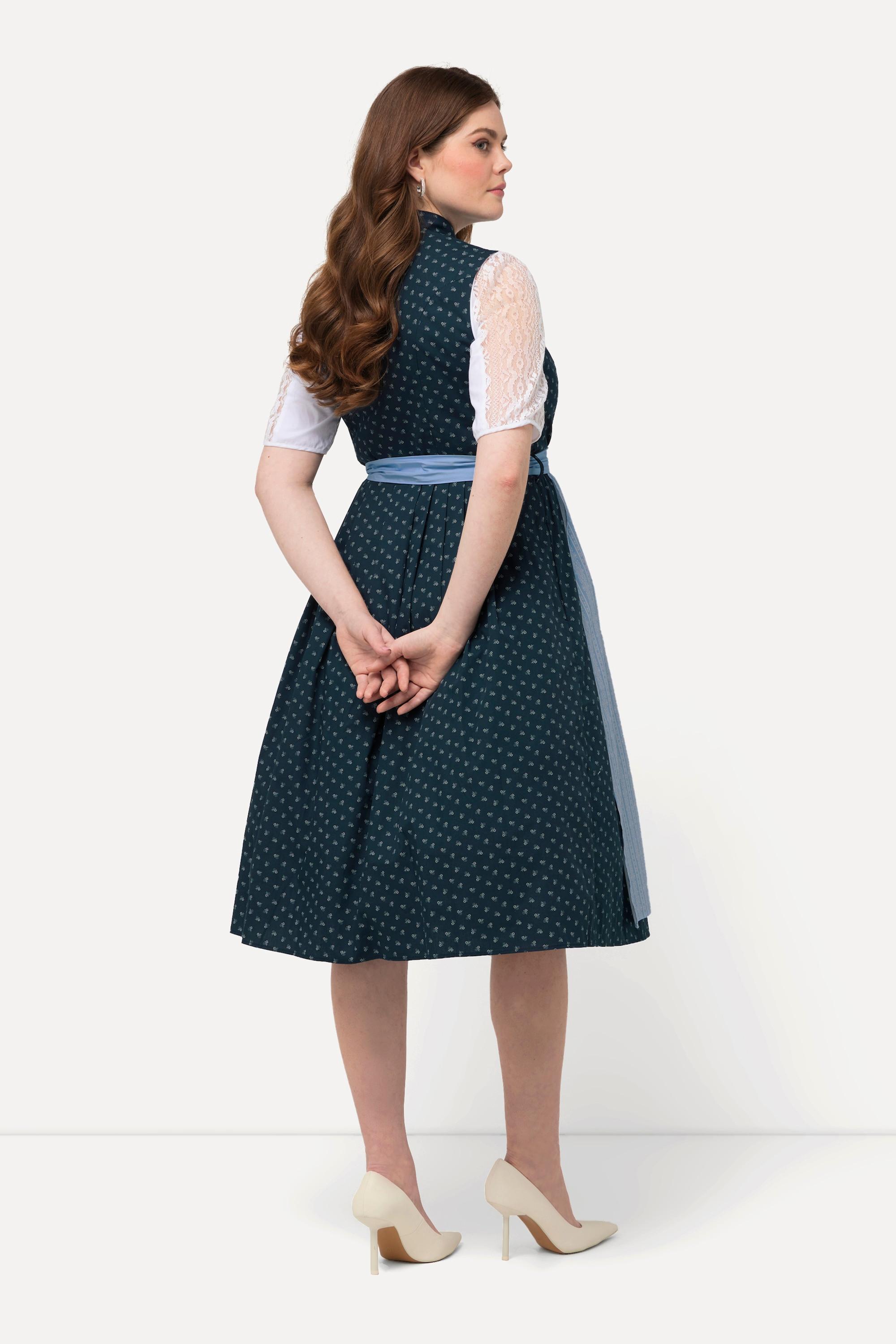 Ulla Popken Dirndl mit Schmuckknöpfen und Stehkragen