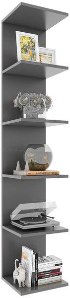 VCM Holzregal hängend | platzsparendes Regal | Maße: H. 180 x B. 35 x T. 30 cm | Elegantes Regal hängend | Aufbewahrungsregal | Bücherregal | Wandboard -