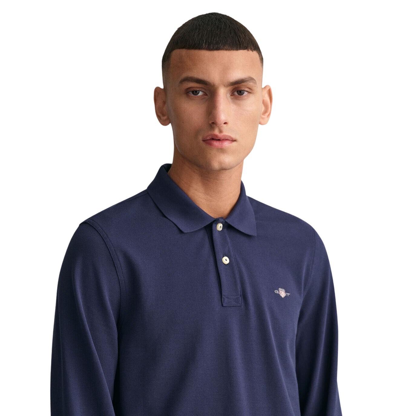 GANT Regular Shield Longsleeve Pique Rugger Poloshirt