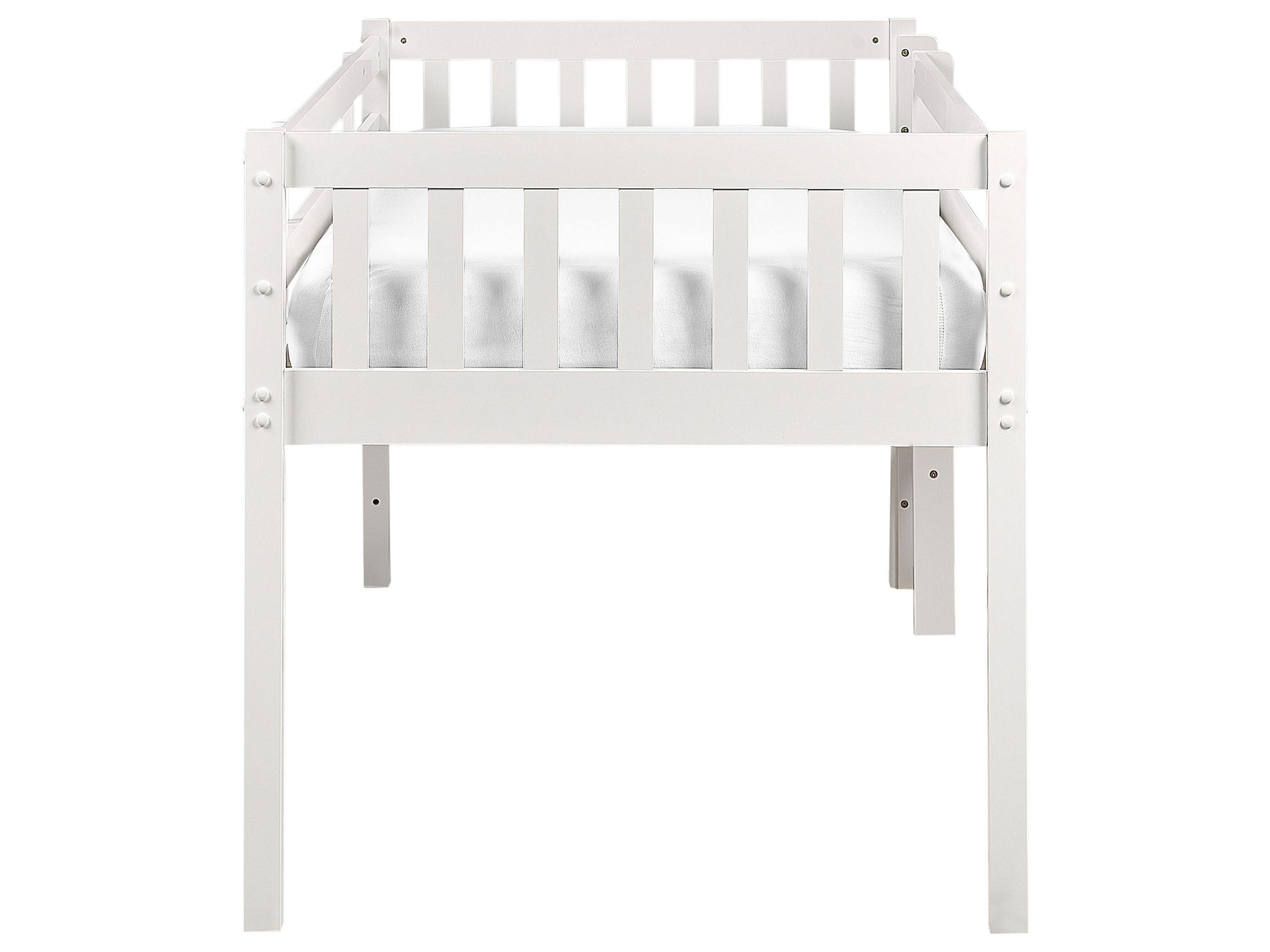 Beliani Halbhochbett aus Gummibaumholz Skandinavisch PEIPIN