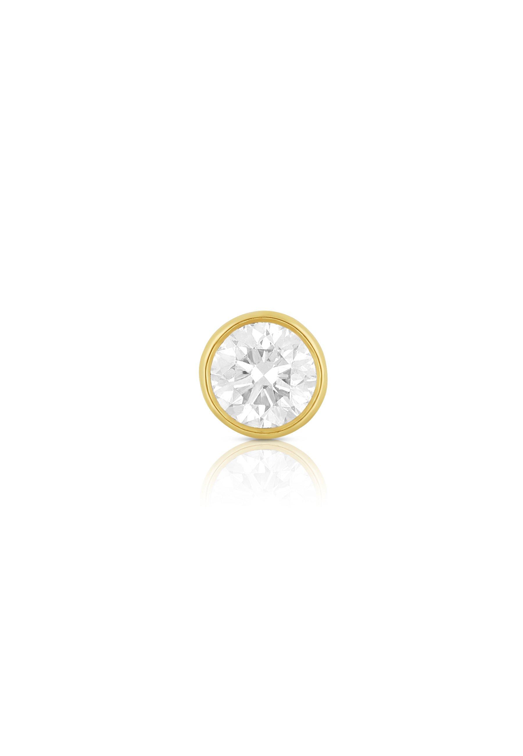 MUAU Schmuck Solitär Anhänger Zargenfassung Gelbgold 750 Diamant 0.50ct. 7x7mm