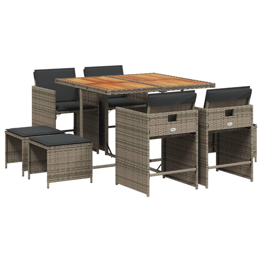 VidaXL Garten essgruppe poly-rattan