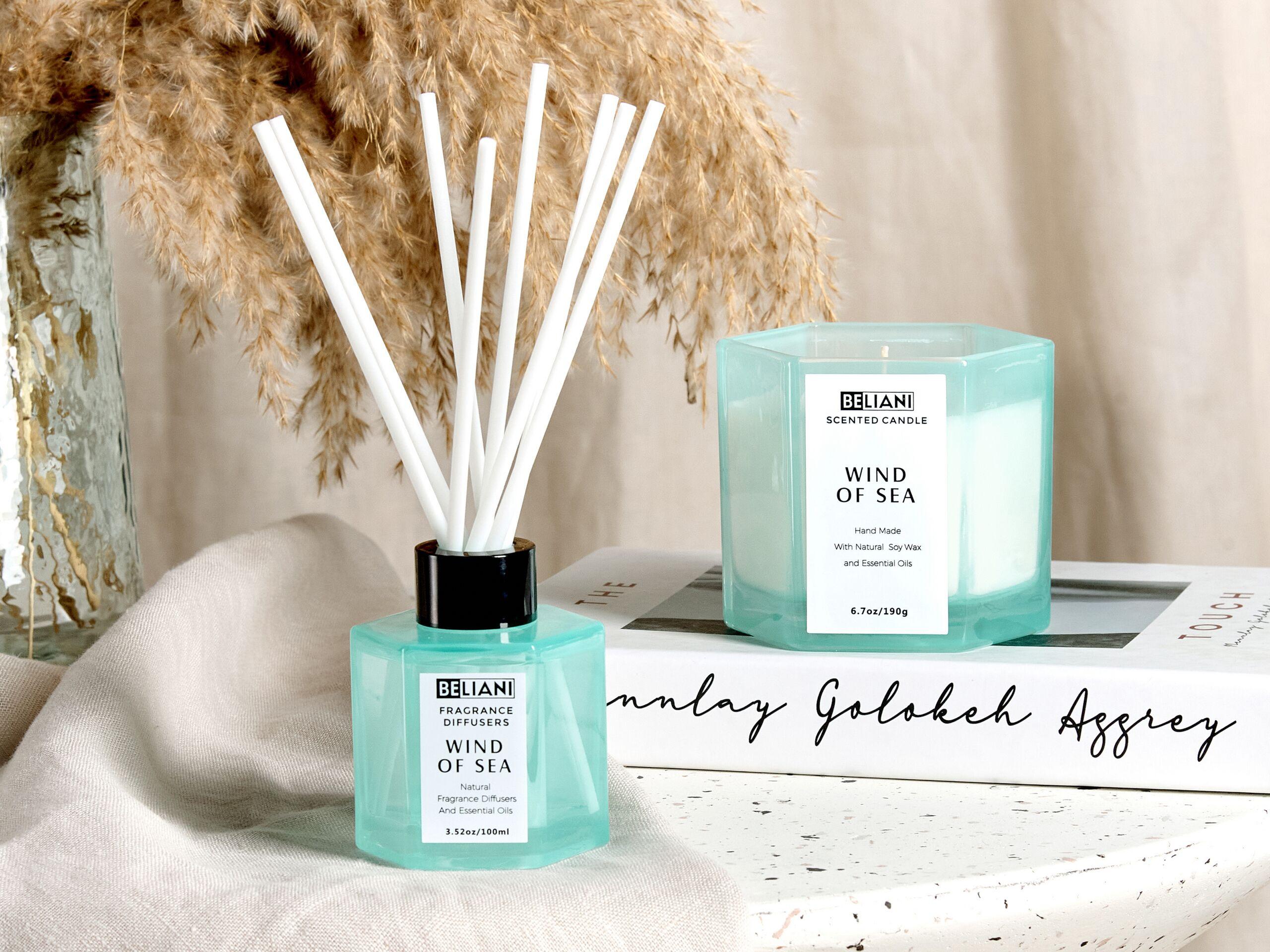 Beliani Duftkerze mit Duftverteiler aus Sojawachs CLASSY TINT