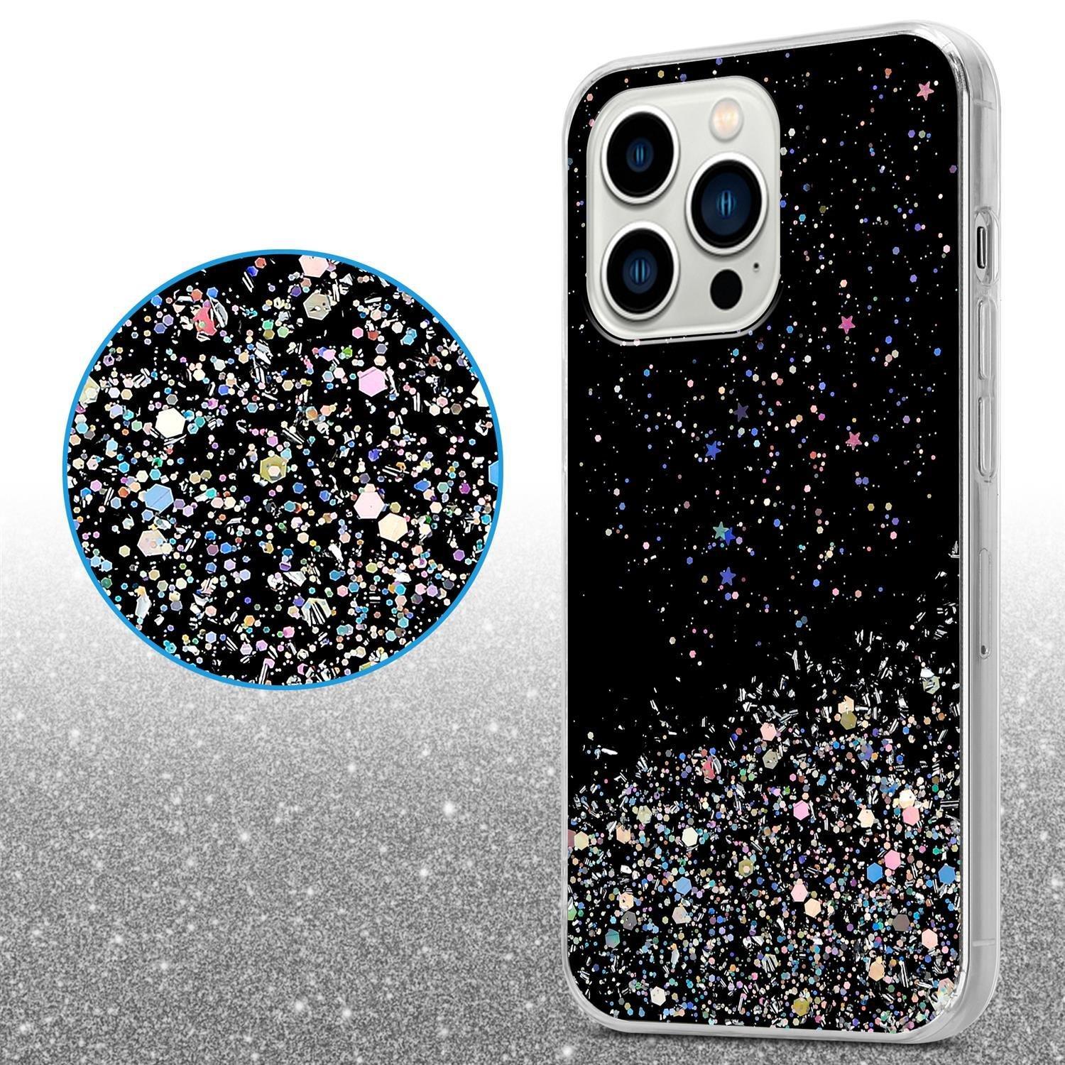 Cadorabo Hülle für Apple iPhone 13 PRO MAX TPU Silikon mit funkelnden Glitter