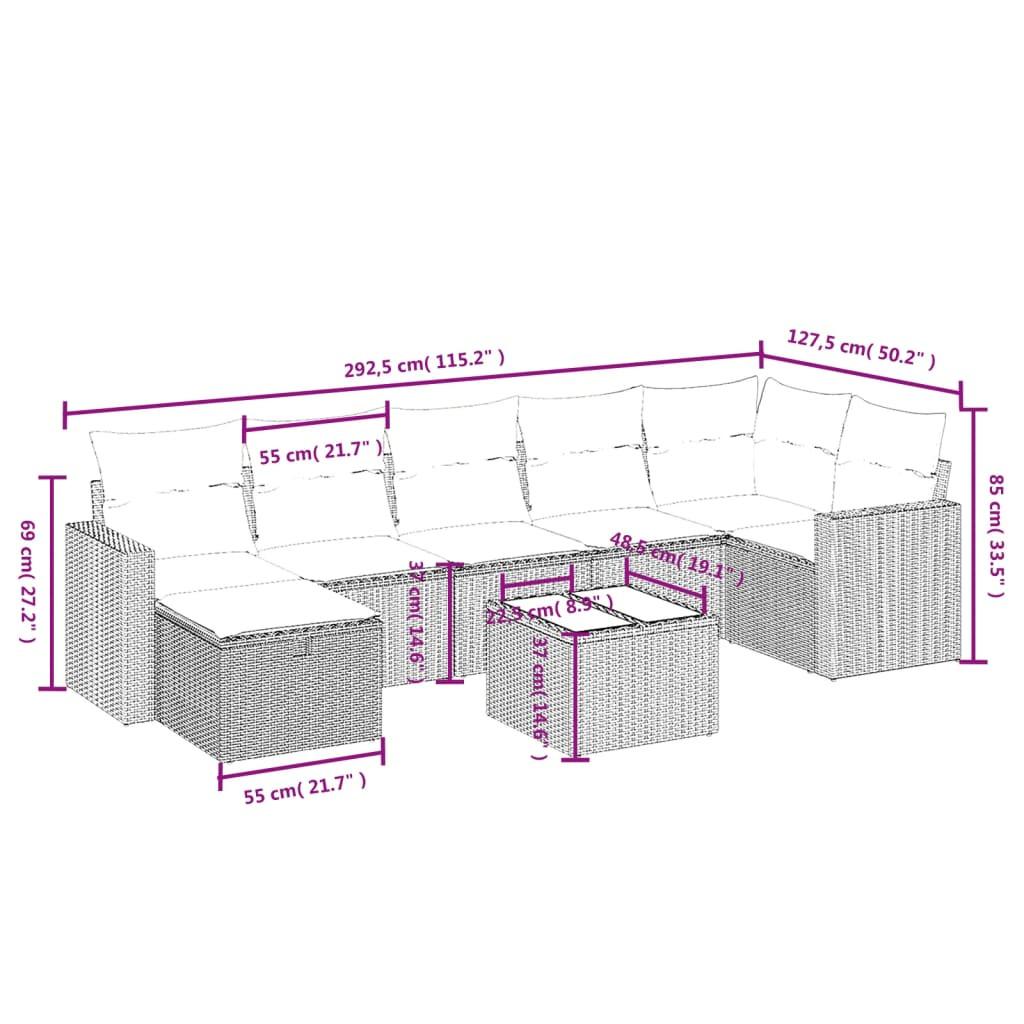 VidaXL Garten sofagarnitur poly-rattan