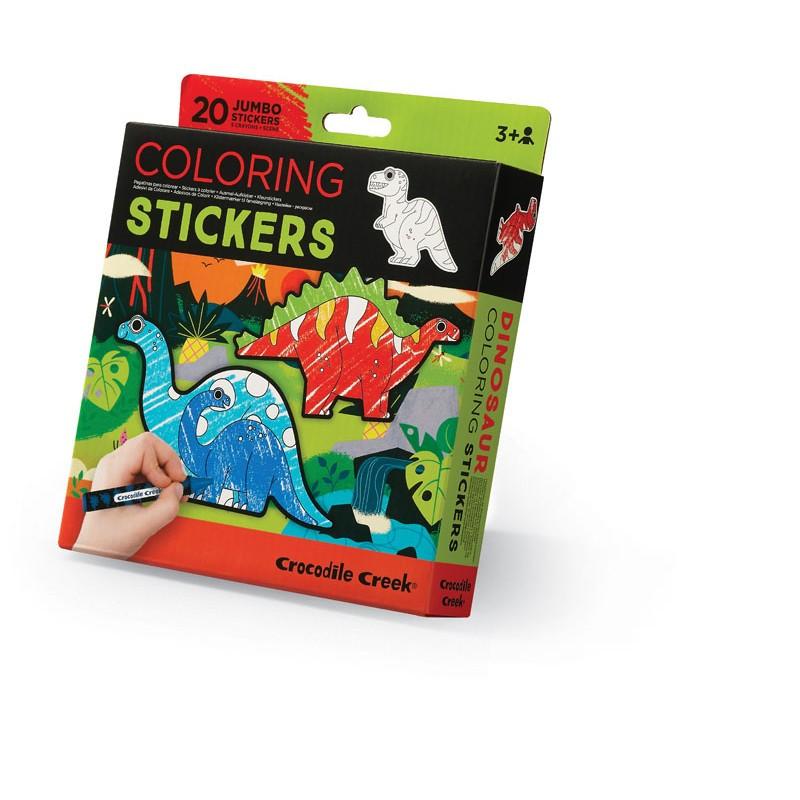 Crocodile Creek Coloring Stickers, Dinosaurier