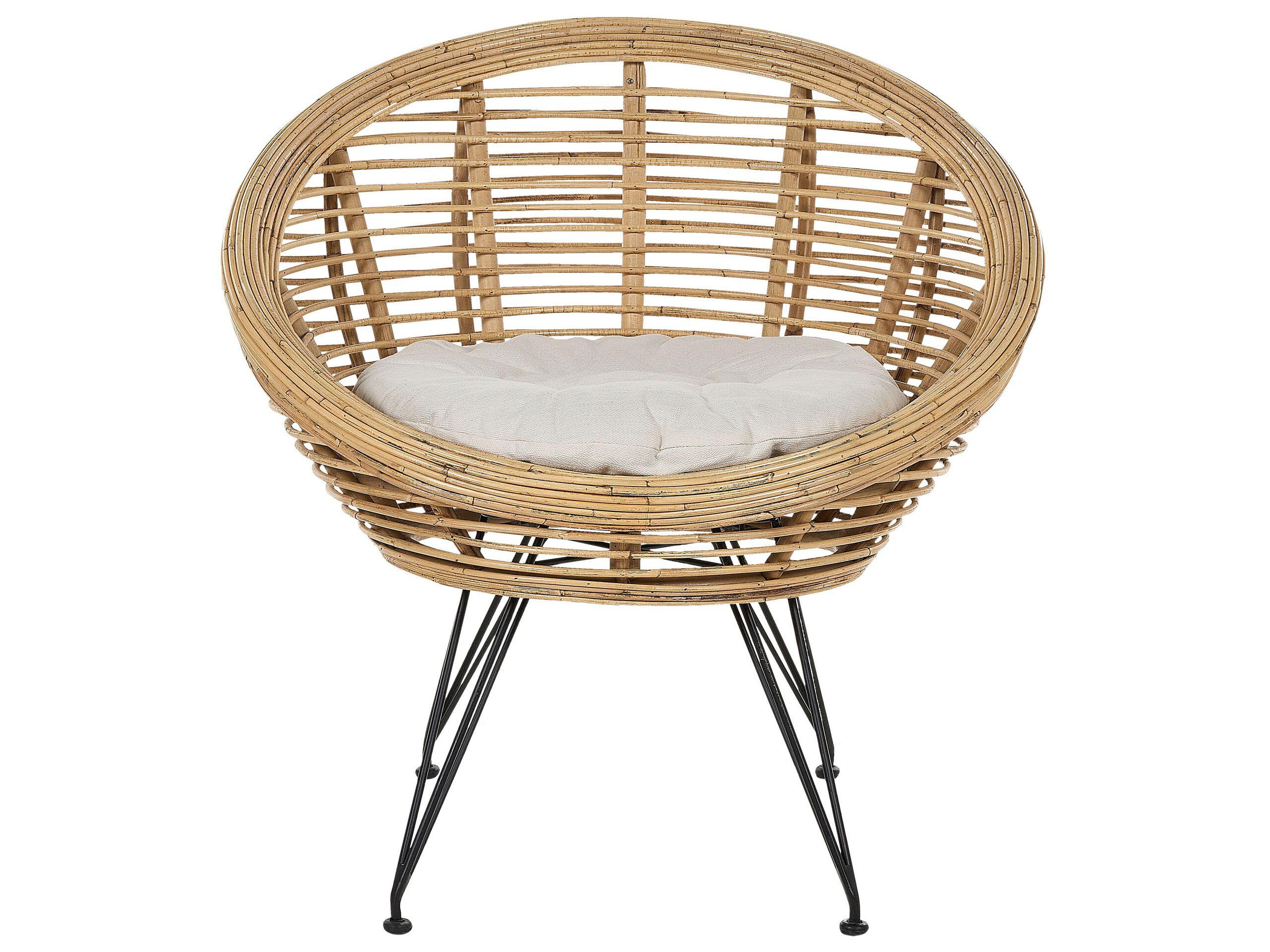 Beliani Garten Lounge aus Rattan Boho MARATEA