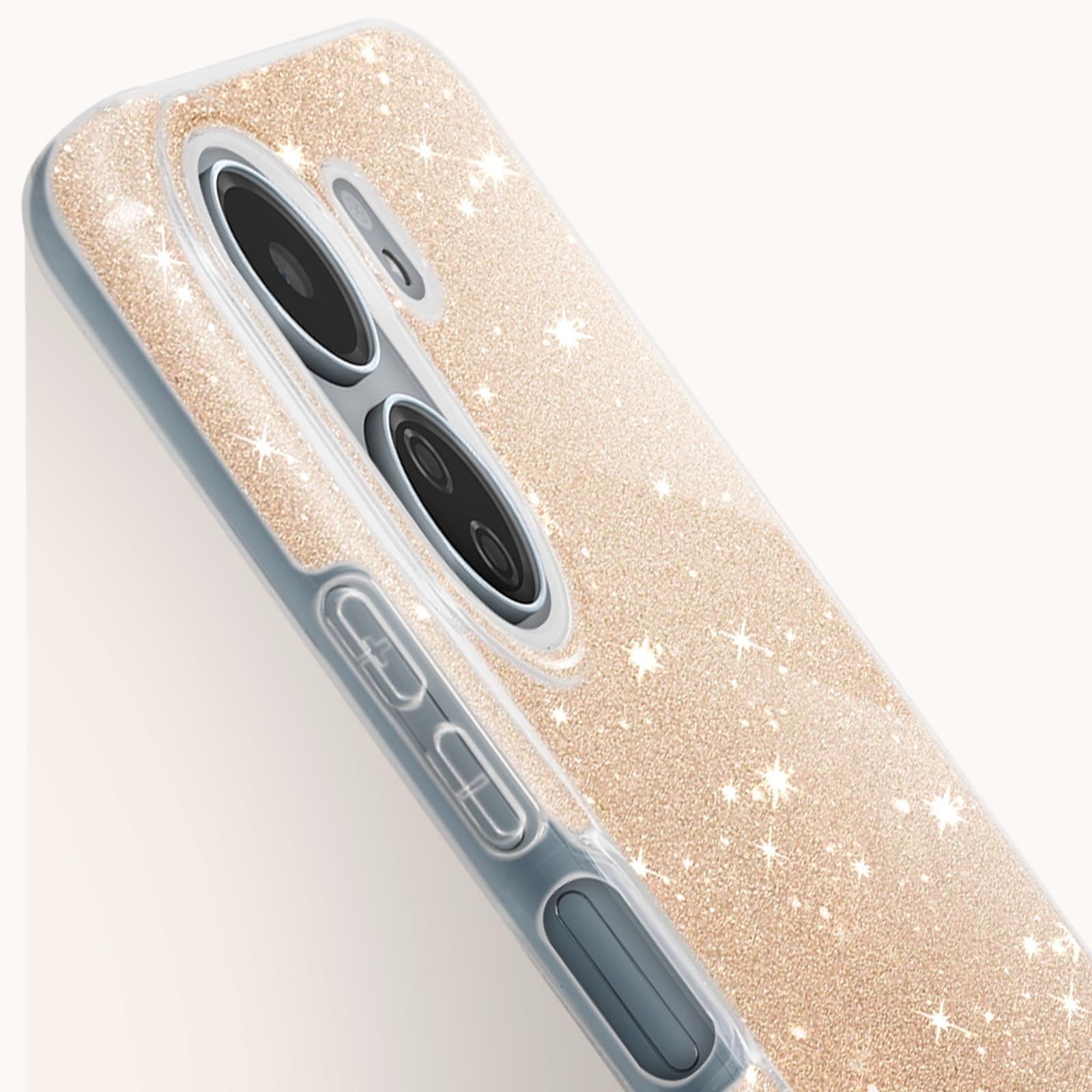 Avizar Glitter Hülle Xiaomi Redmi 13C Gold