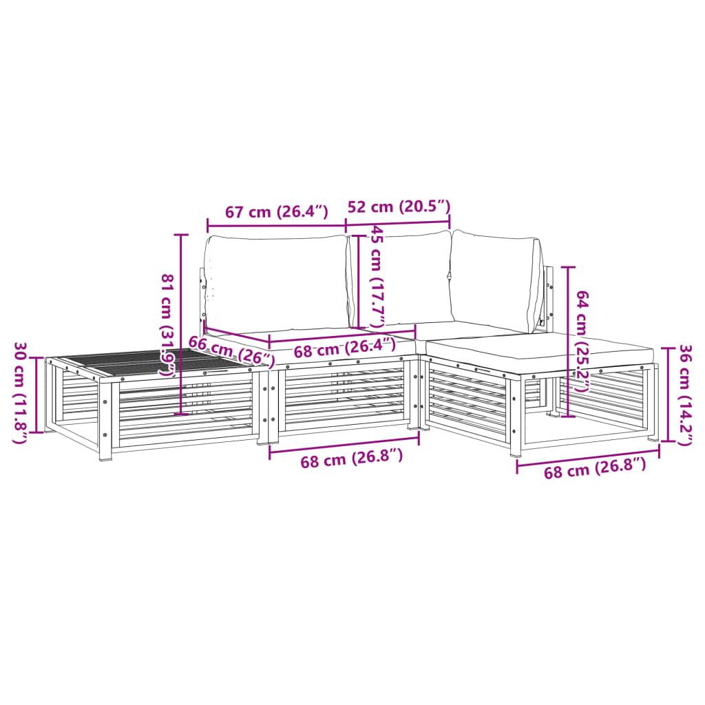 VidaXL Garten sofagarnitur holz